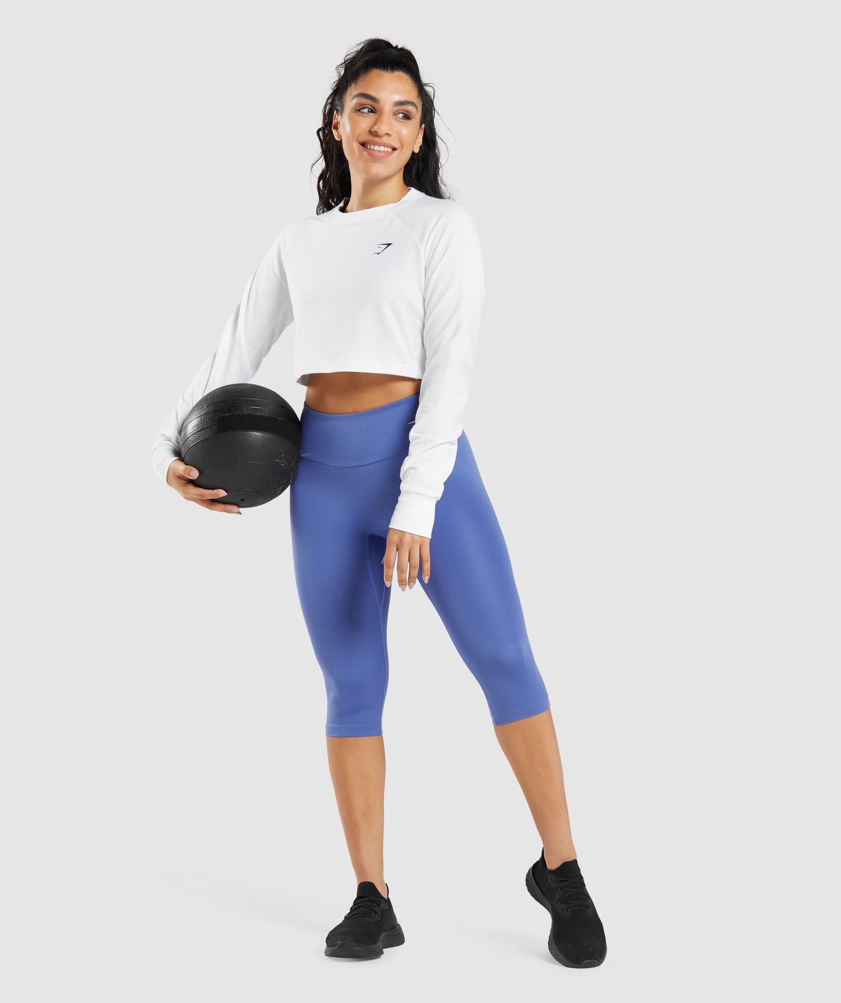 Training Cropped Leggings in Court Blue - view 4