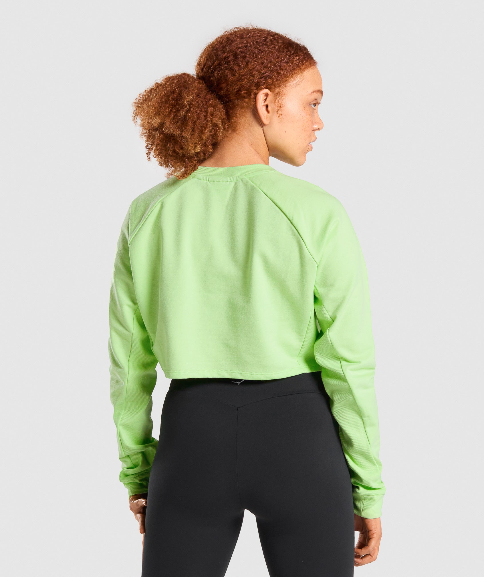 Gymshark Training Cropped Sweater - Tropic Green