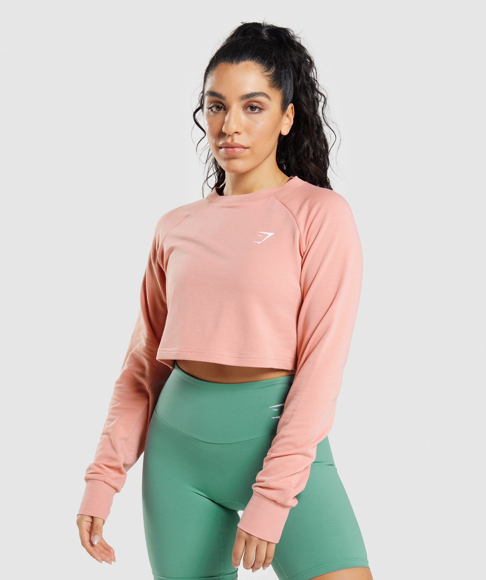 Training Cropped Sweater in Paige Pink - view 1