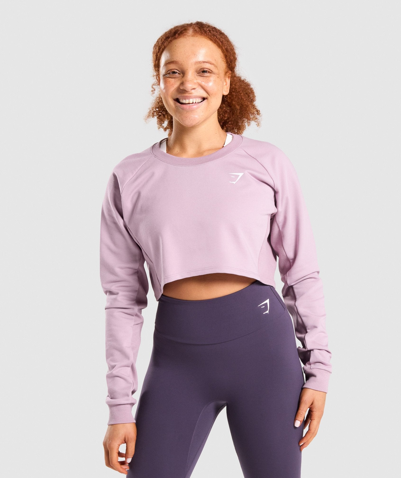 Training Cropped Sweater in Light Purple - view 1