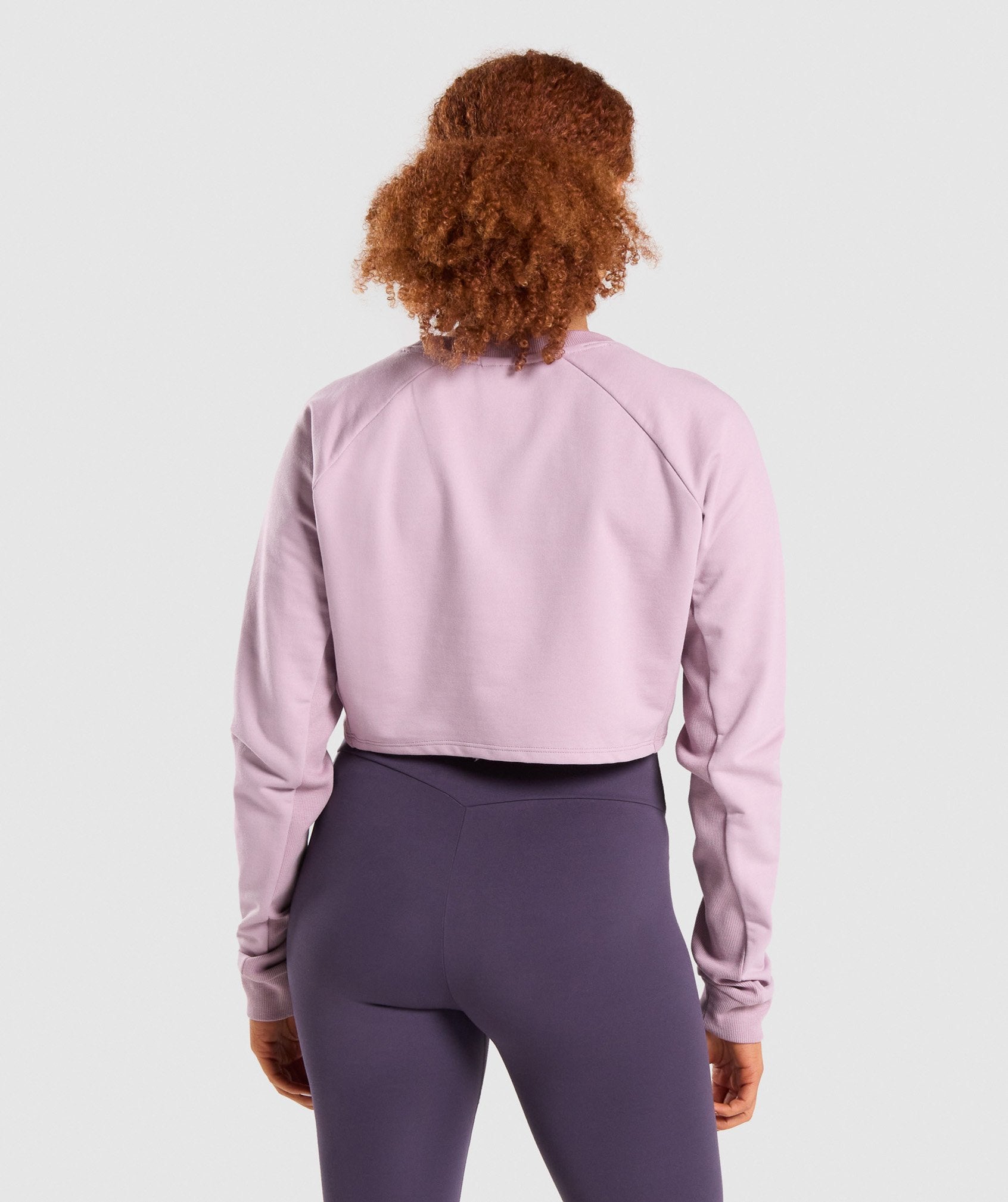 Training Cropped Sweater in Light Purple - view 2