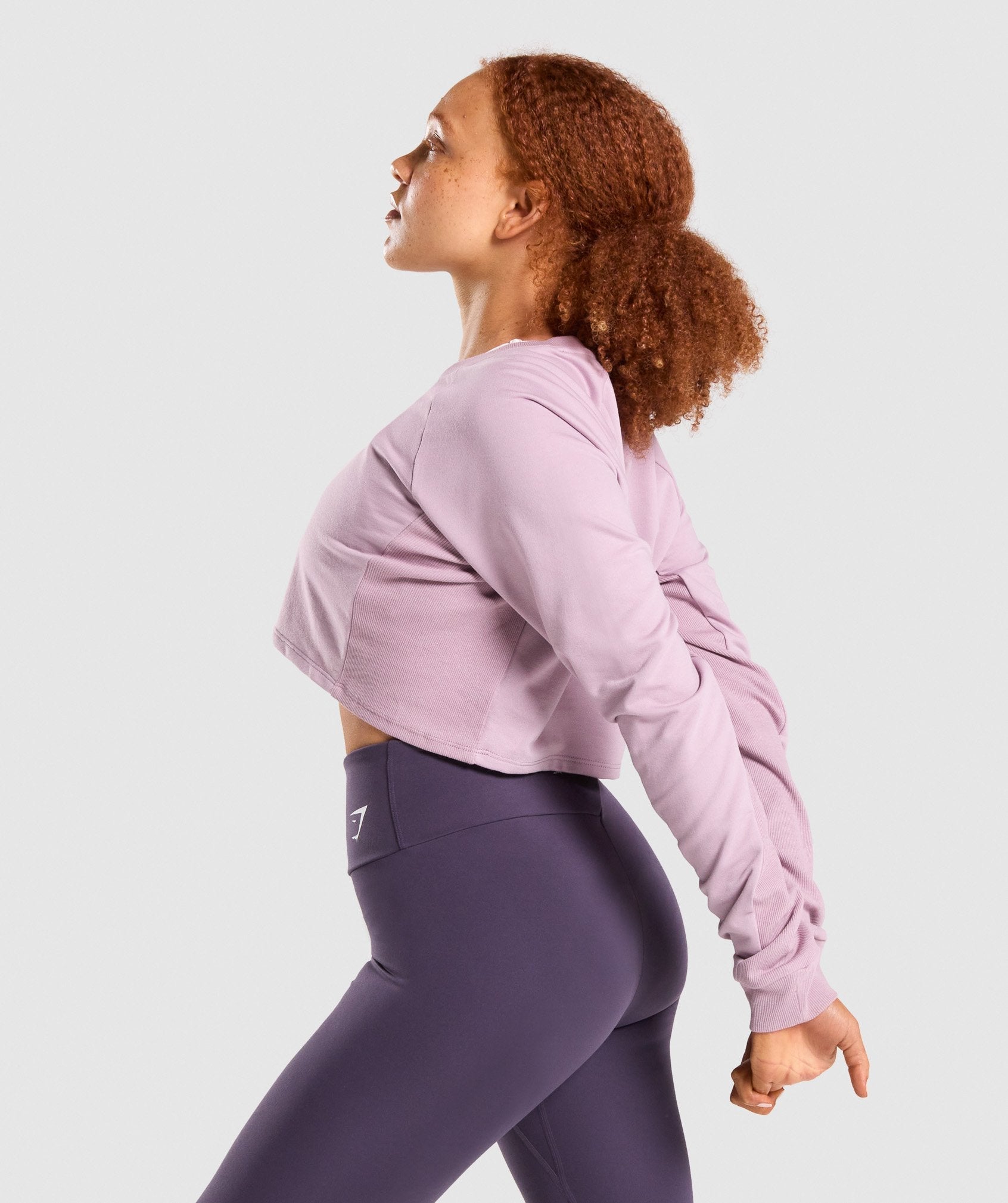 Training Cropped Sweater in Light Purple - view 3