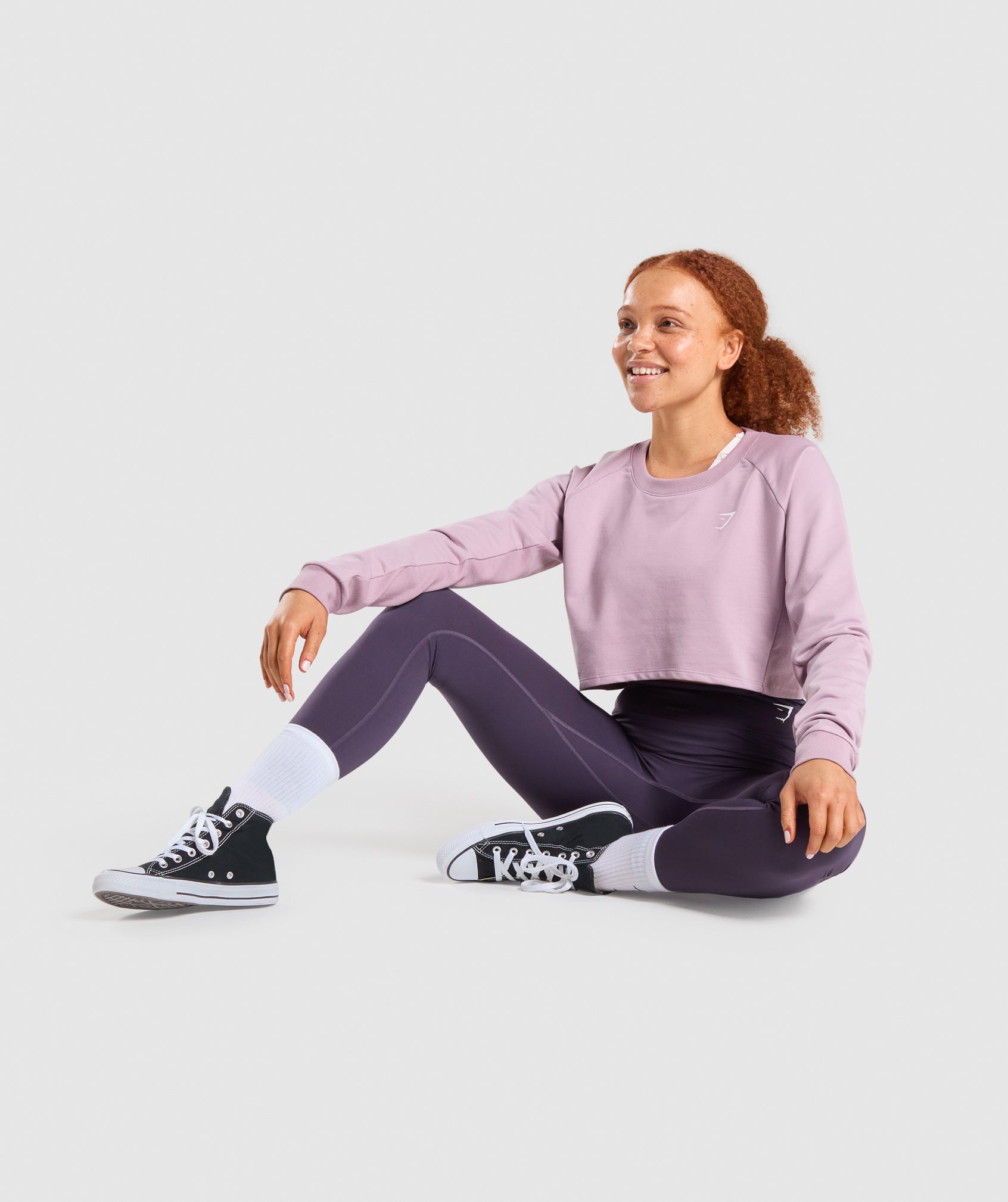 Training Cropped Sweater in Light Purple - view 4