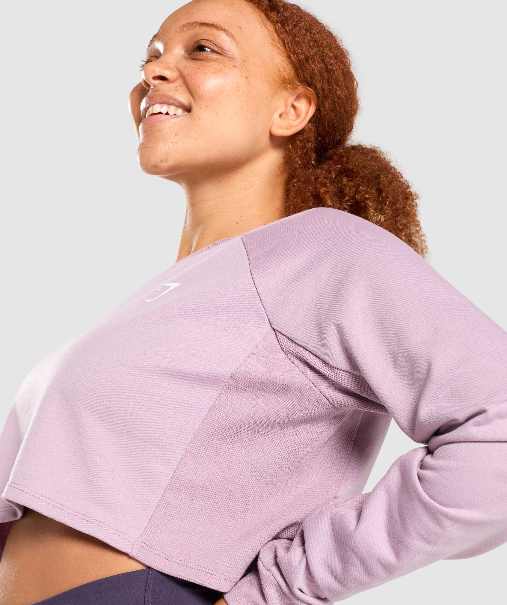 Training Cropped Sweater in Light Purple - view 5