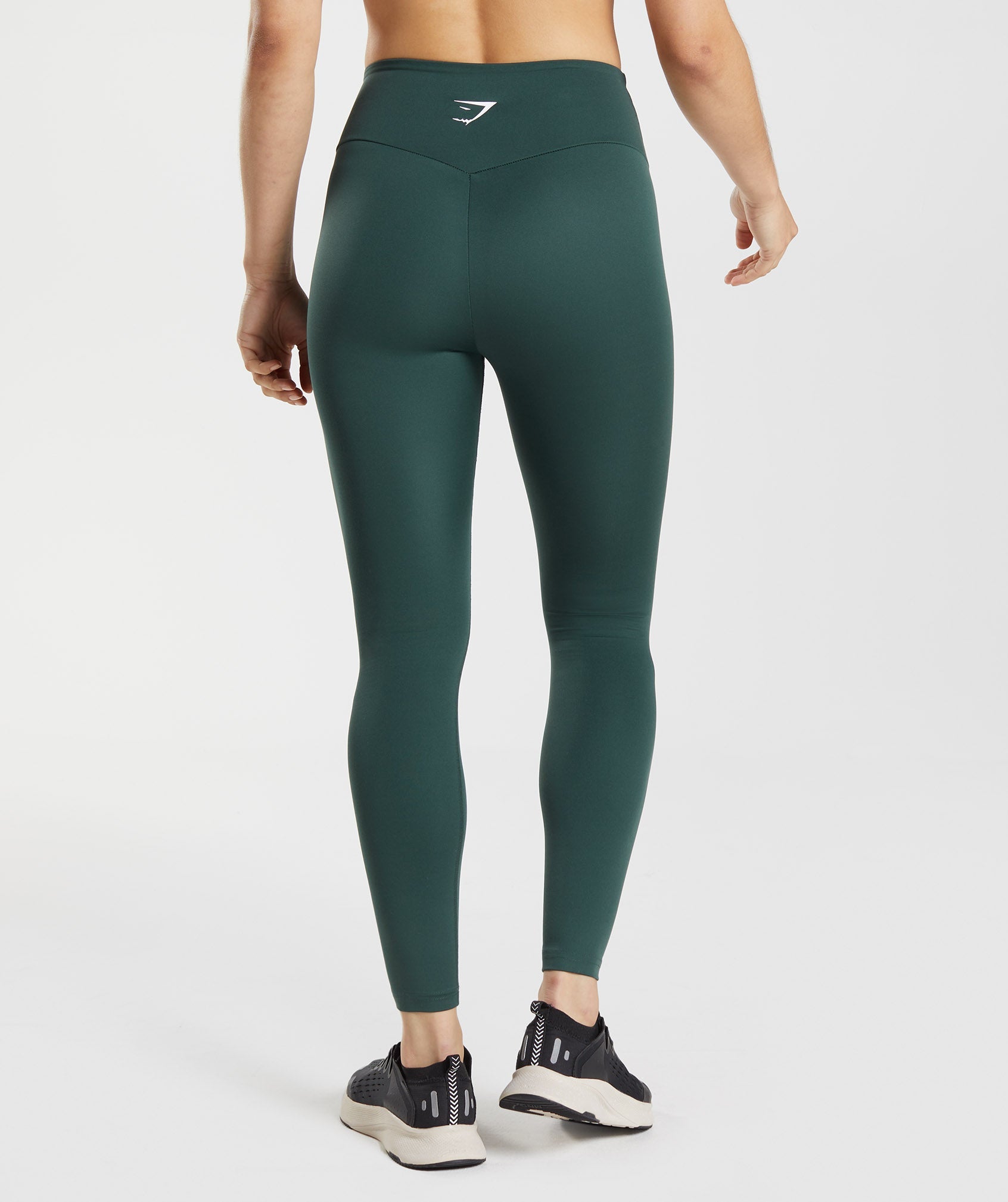 Gymshark Flex High Waist Leggings Charcoal Marled Green Women's