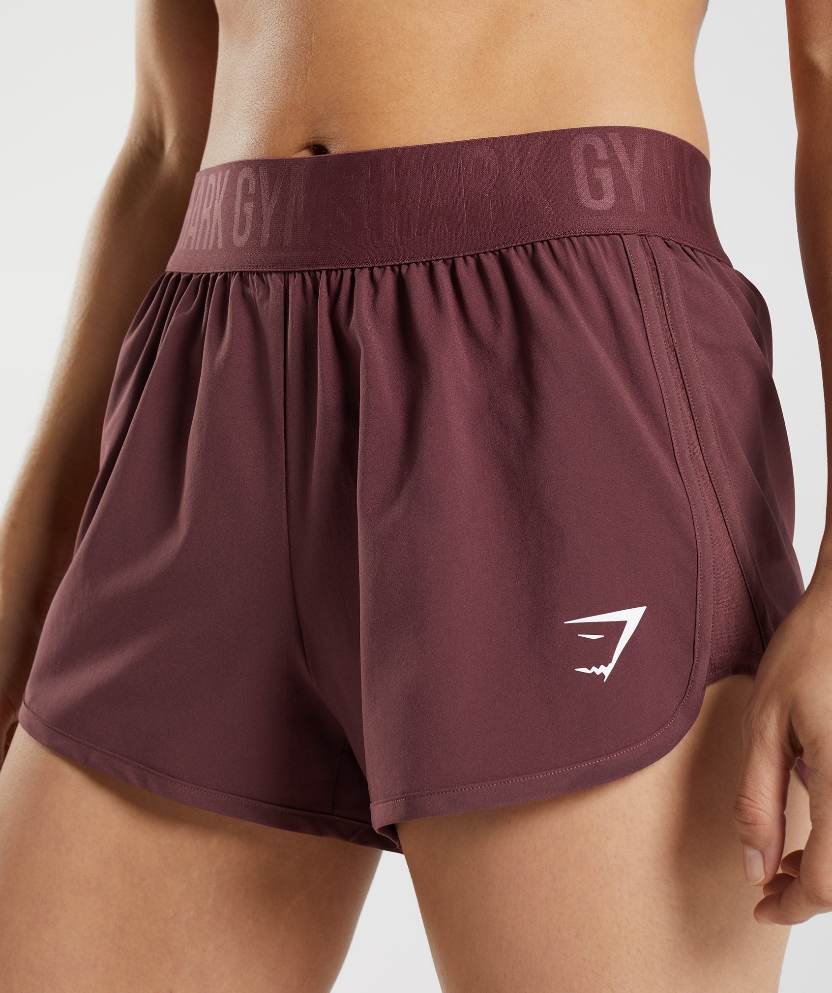 Training Loose Fit Shorts in Cherry Brown - view 4