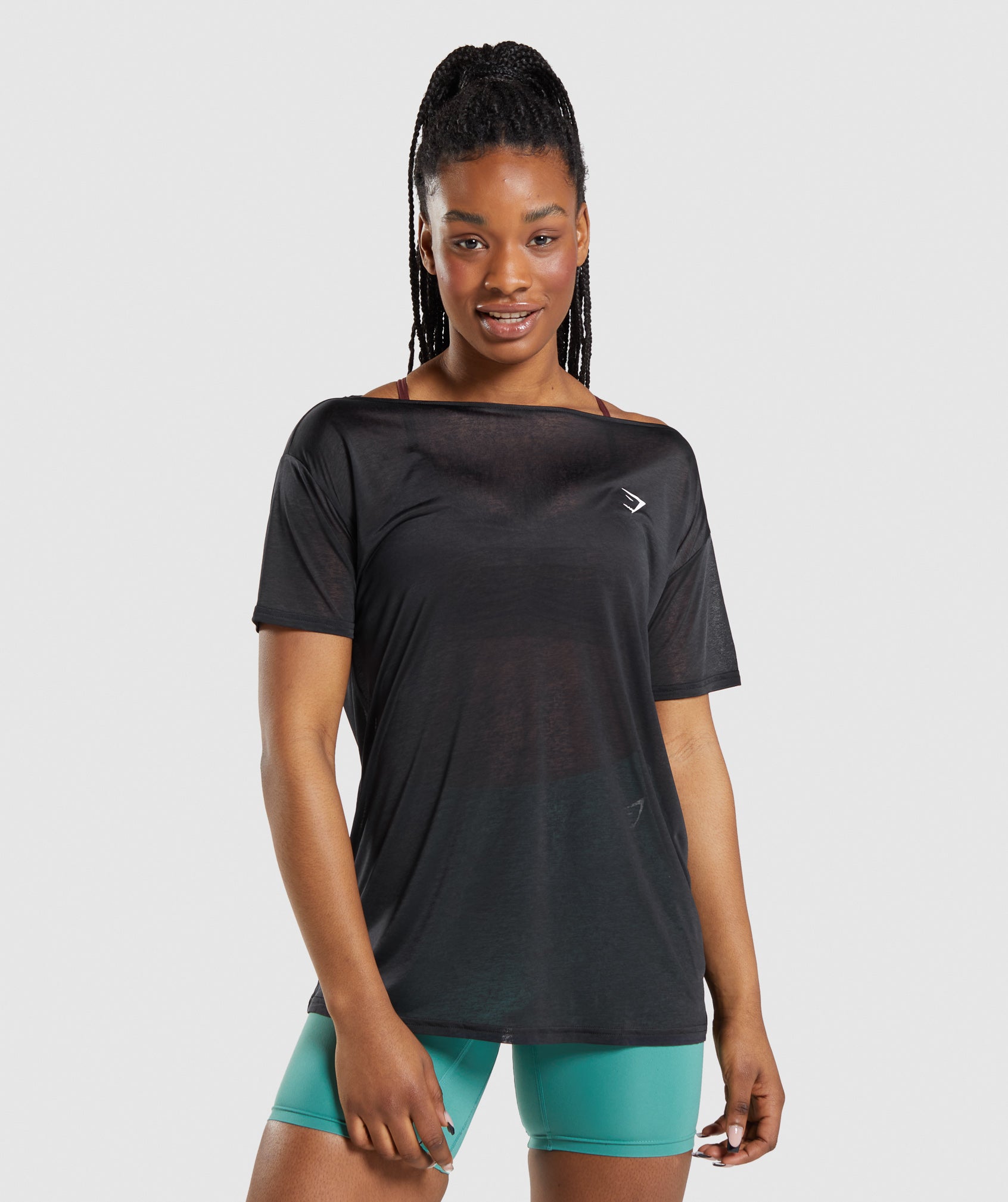 Gymshark Training Oversized Top - Black | Gymshark