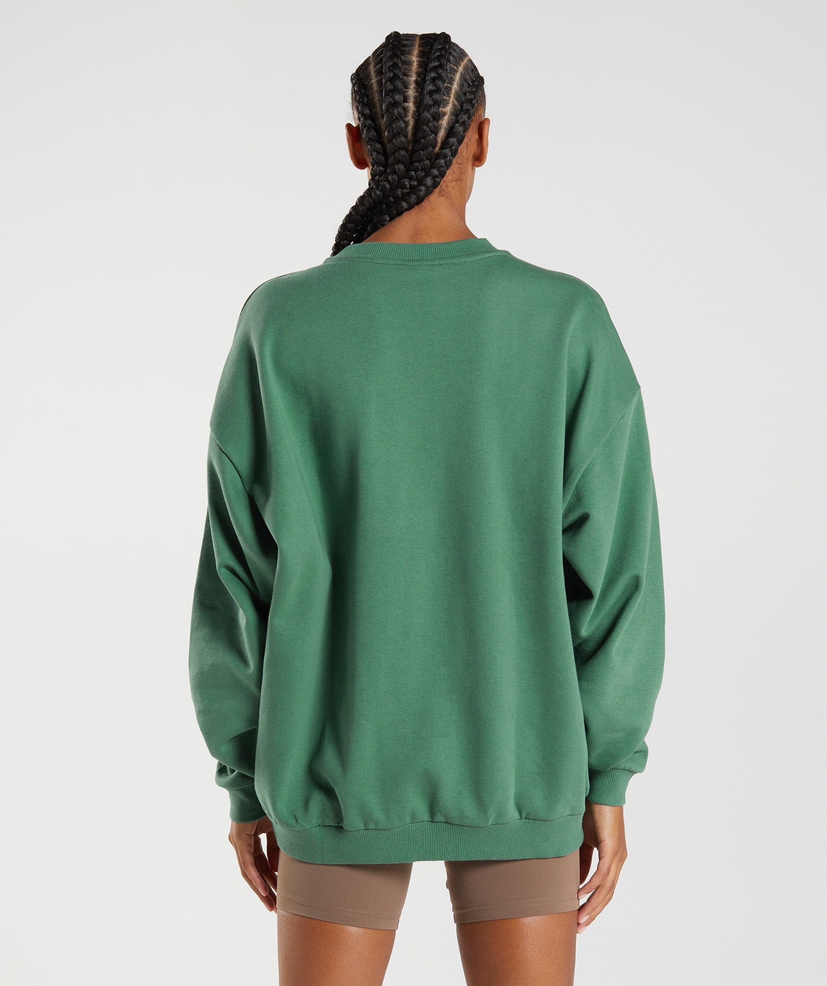 Gymshark Training Oversized Cotton Long Sleeve Top - Unit Green