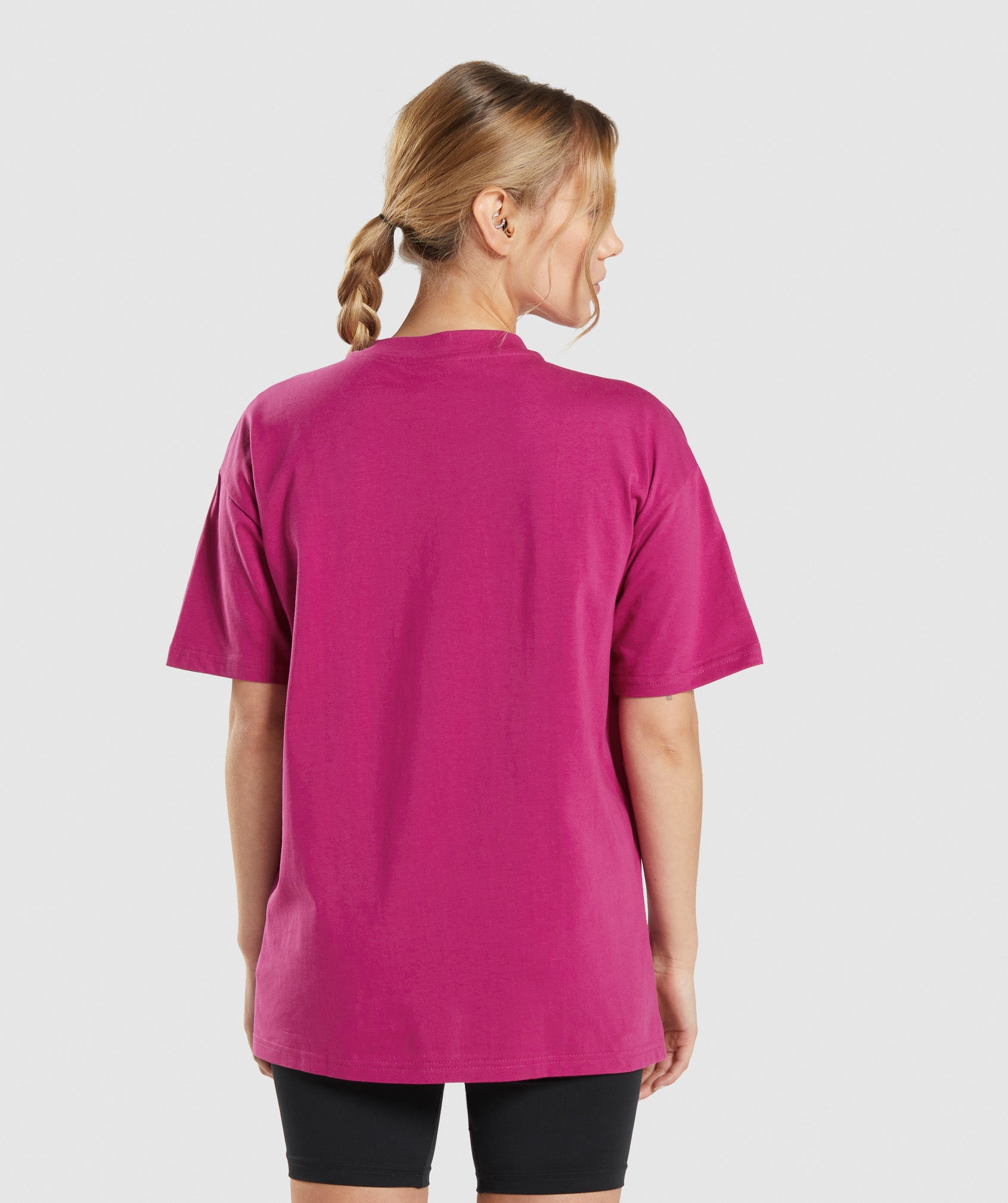 Gymshark Fraction Oversized T-Shirt - Currant Pink