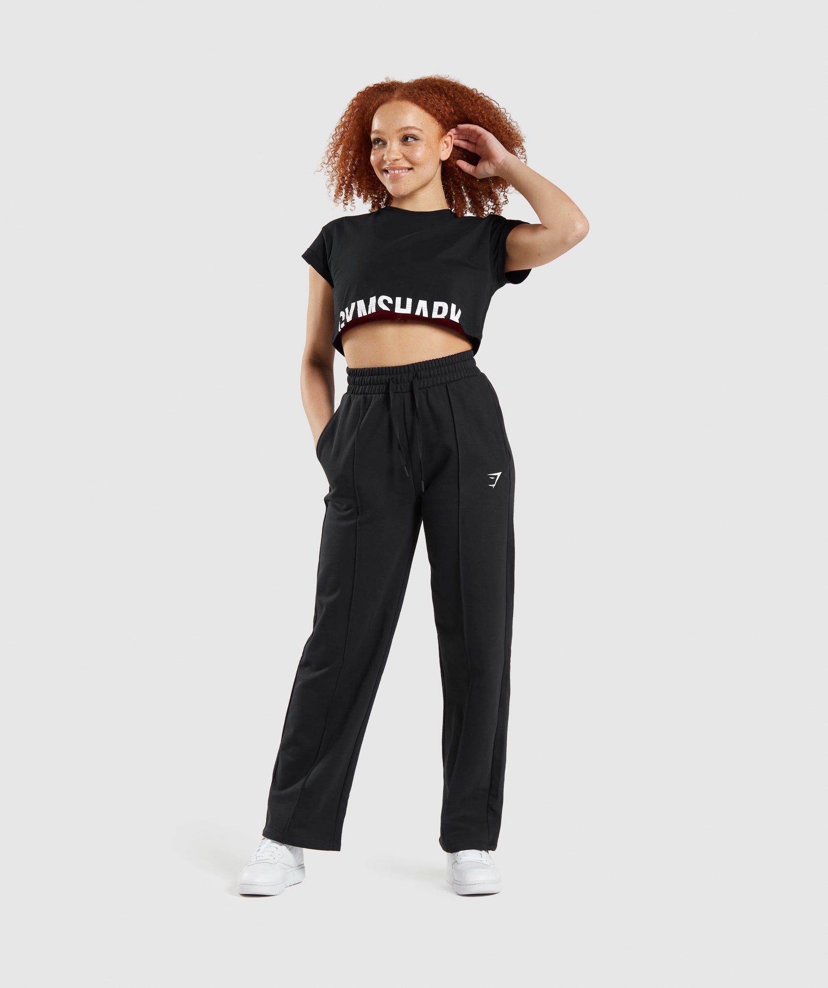 Black Straight Leg Joggers - Women