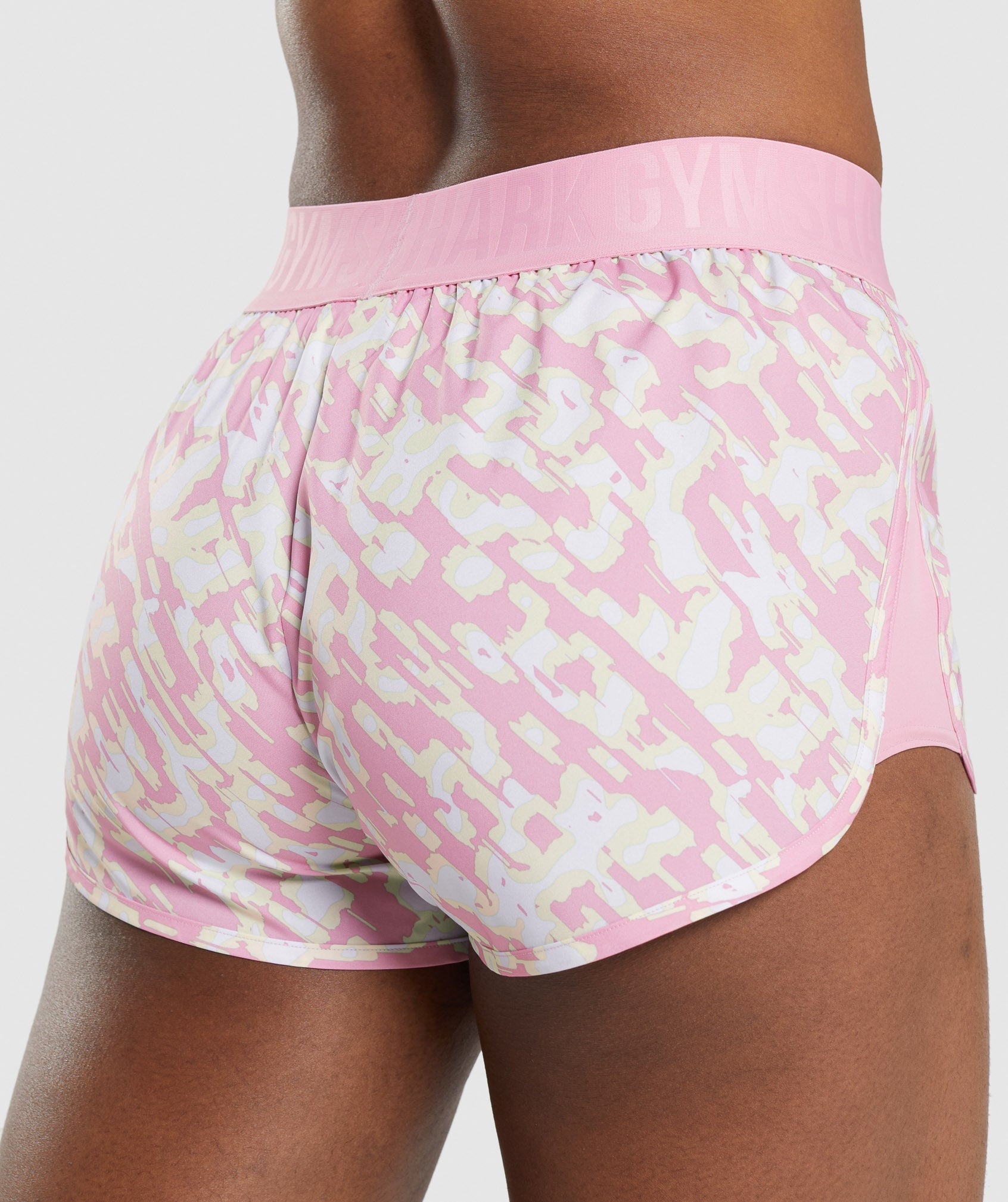 Training Loose Fit Shorts in Pink Print - view 6