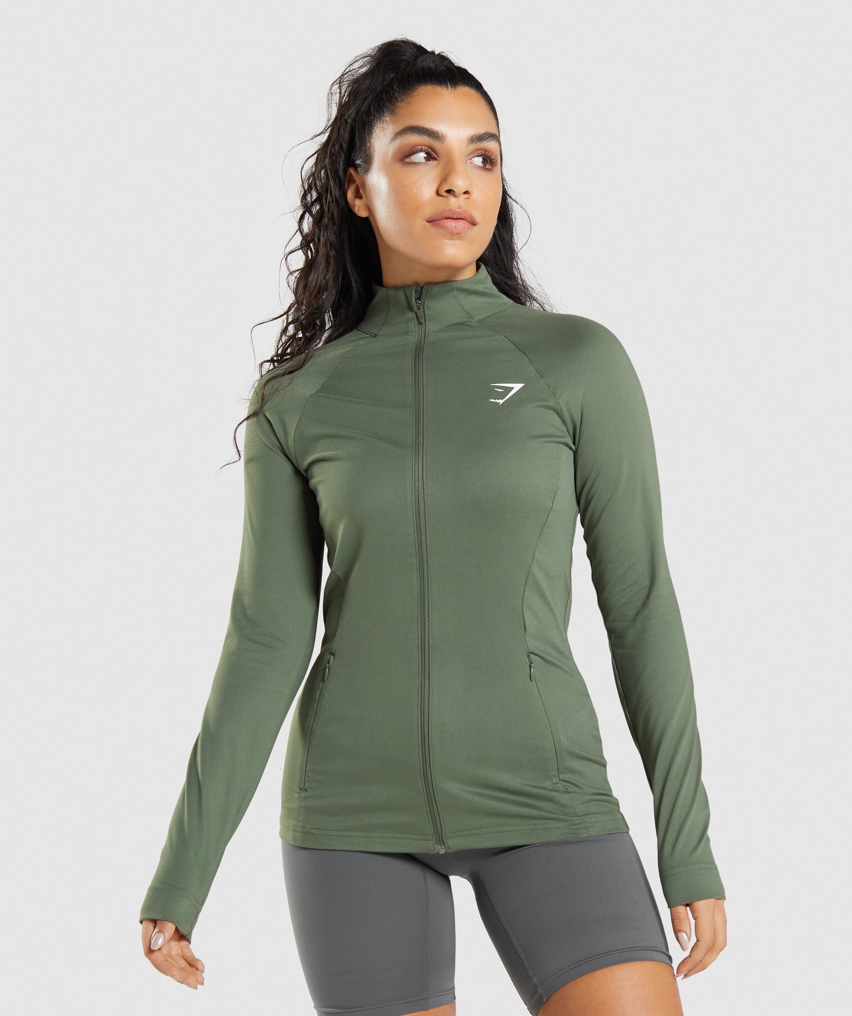Training Jacket in Core Olive - view 1