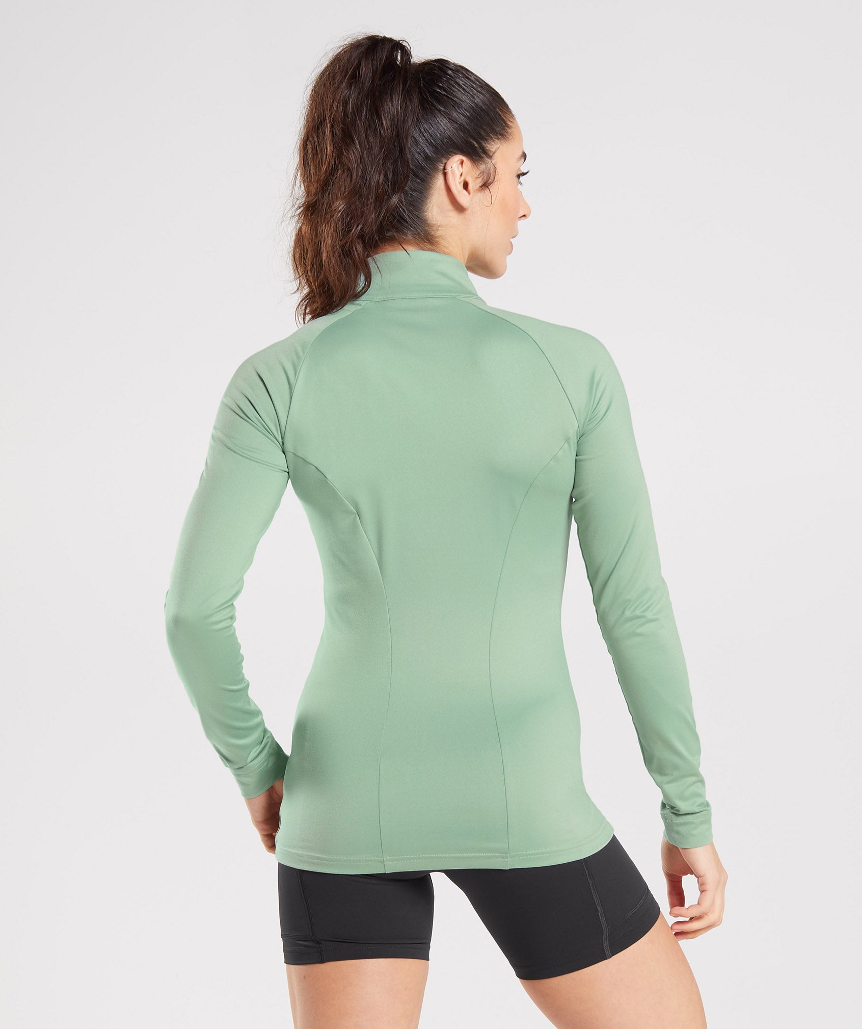 Training Zip Up Jacket in Desert Sage Green - view 2