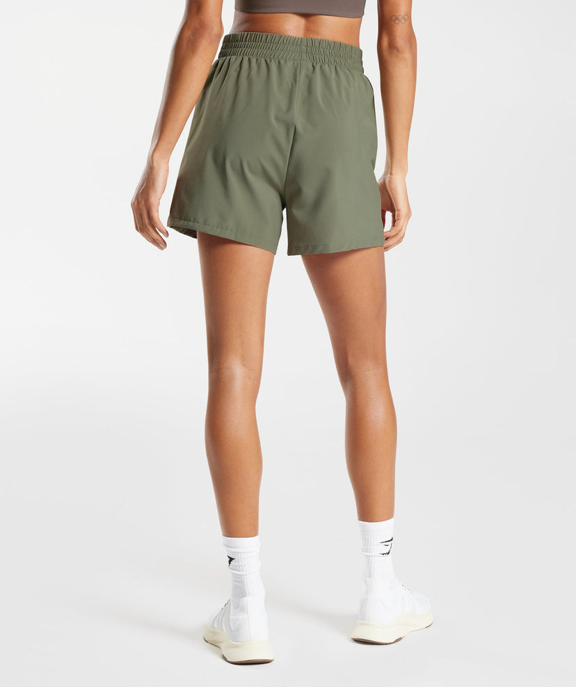 Gymshark Woven Pocket Shorts - Dusty Olive | Gymshark