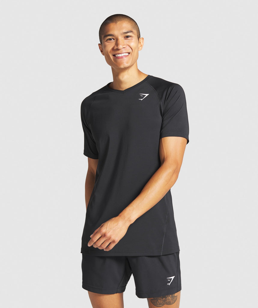 Gymshark Veer T-Shirt - Black/White | Gymshark