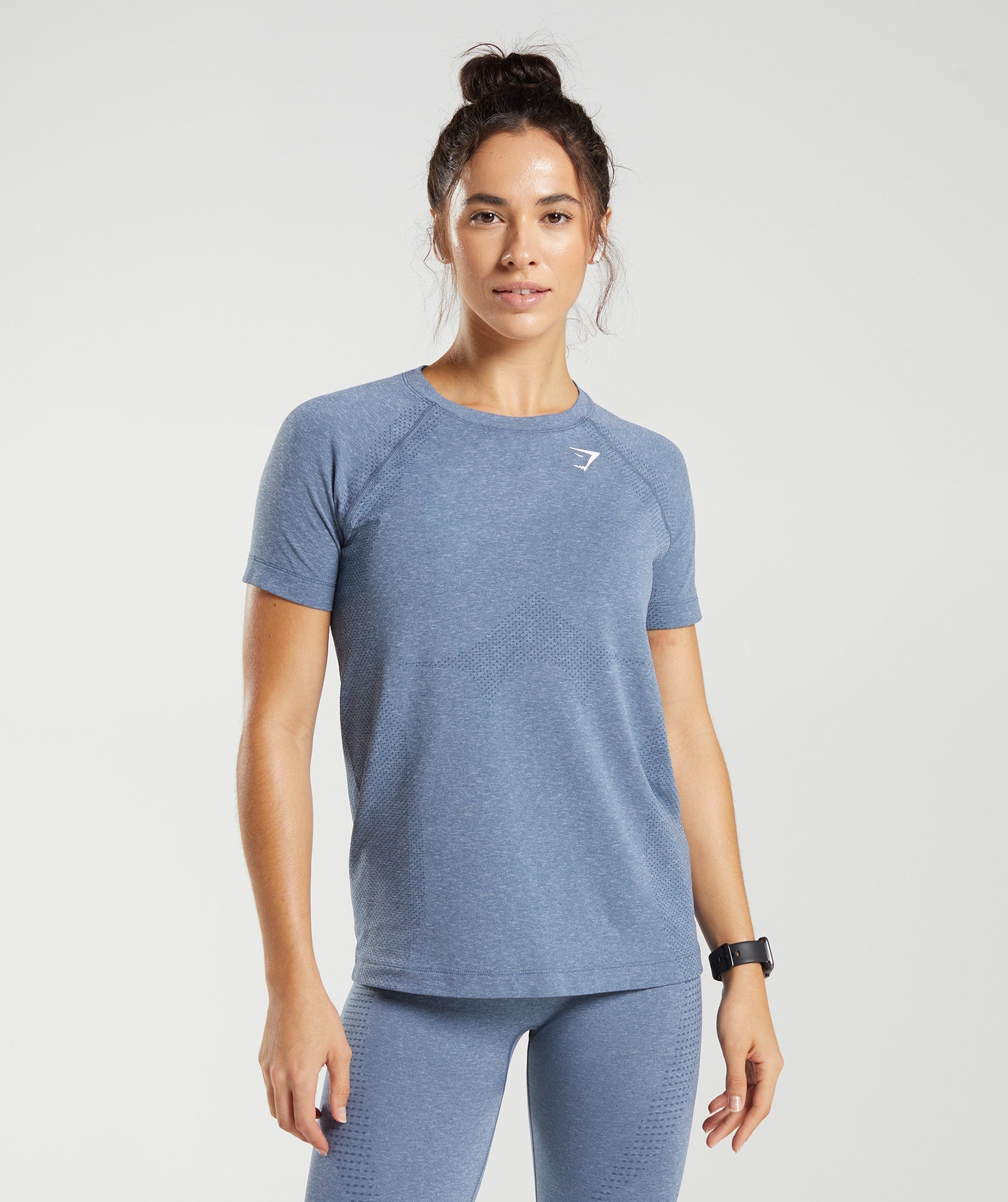 Vital Seamless 2.0 Light T-Shirt in Evening Blue Marl - view 1