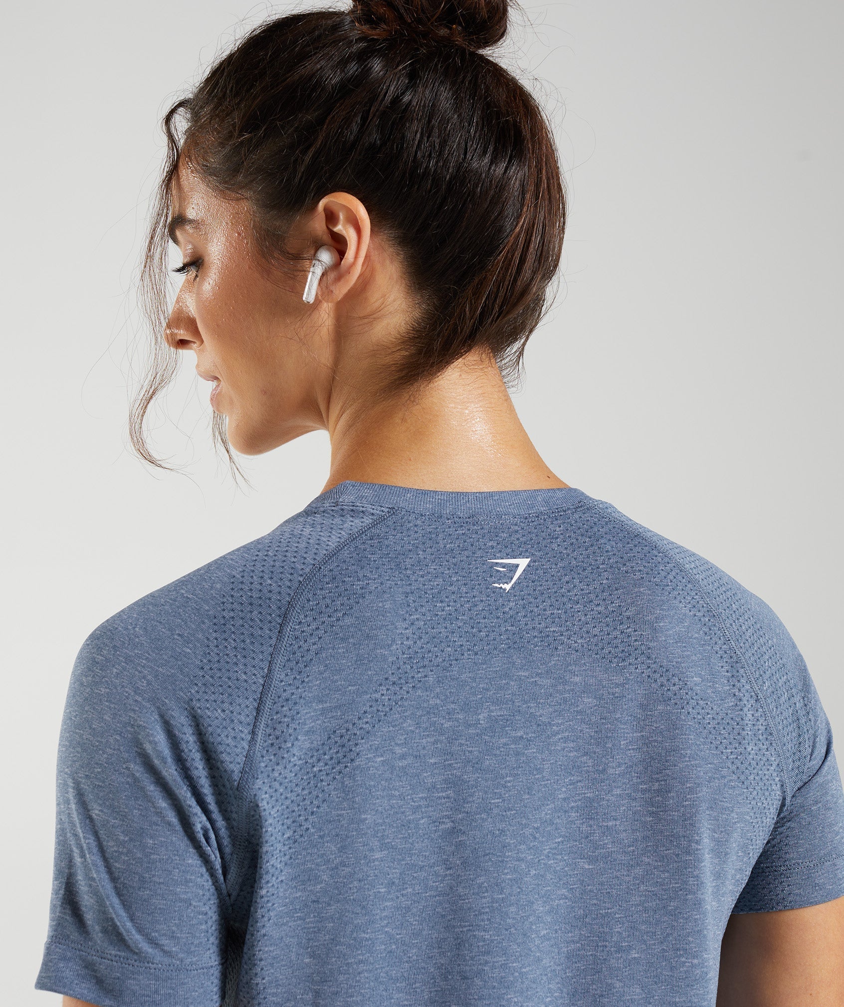 Gymshark Vital Seamless 2.0 Crop Top - Evening Blue Marl