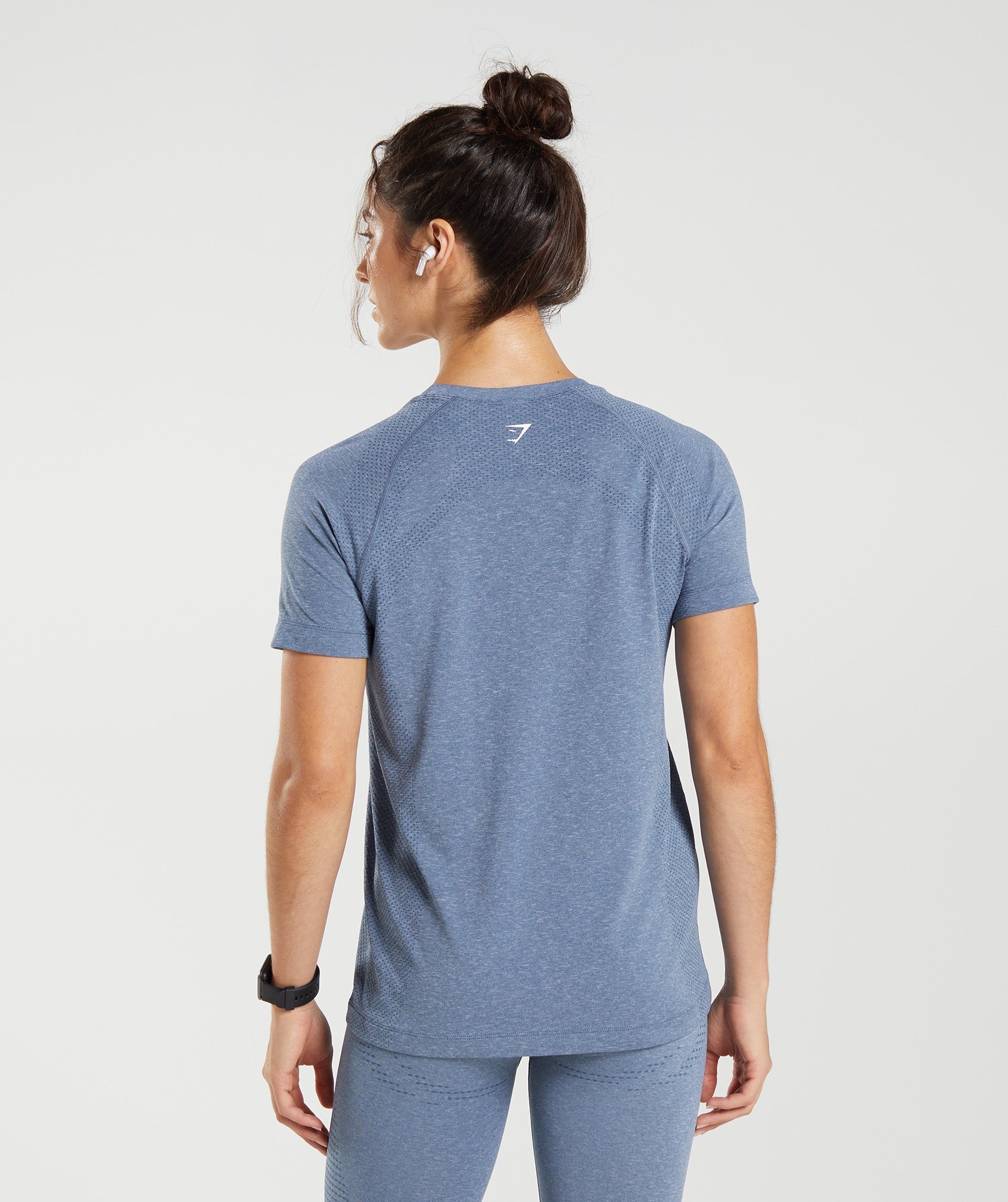 Gymshark Vital Seamless Long Sleeve T-Shirt - Steel Blue Marl 2