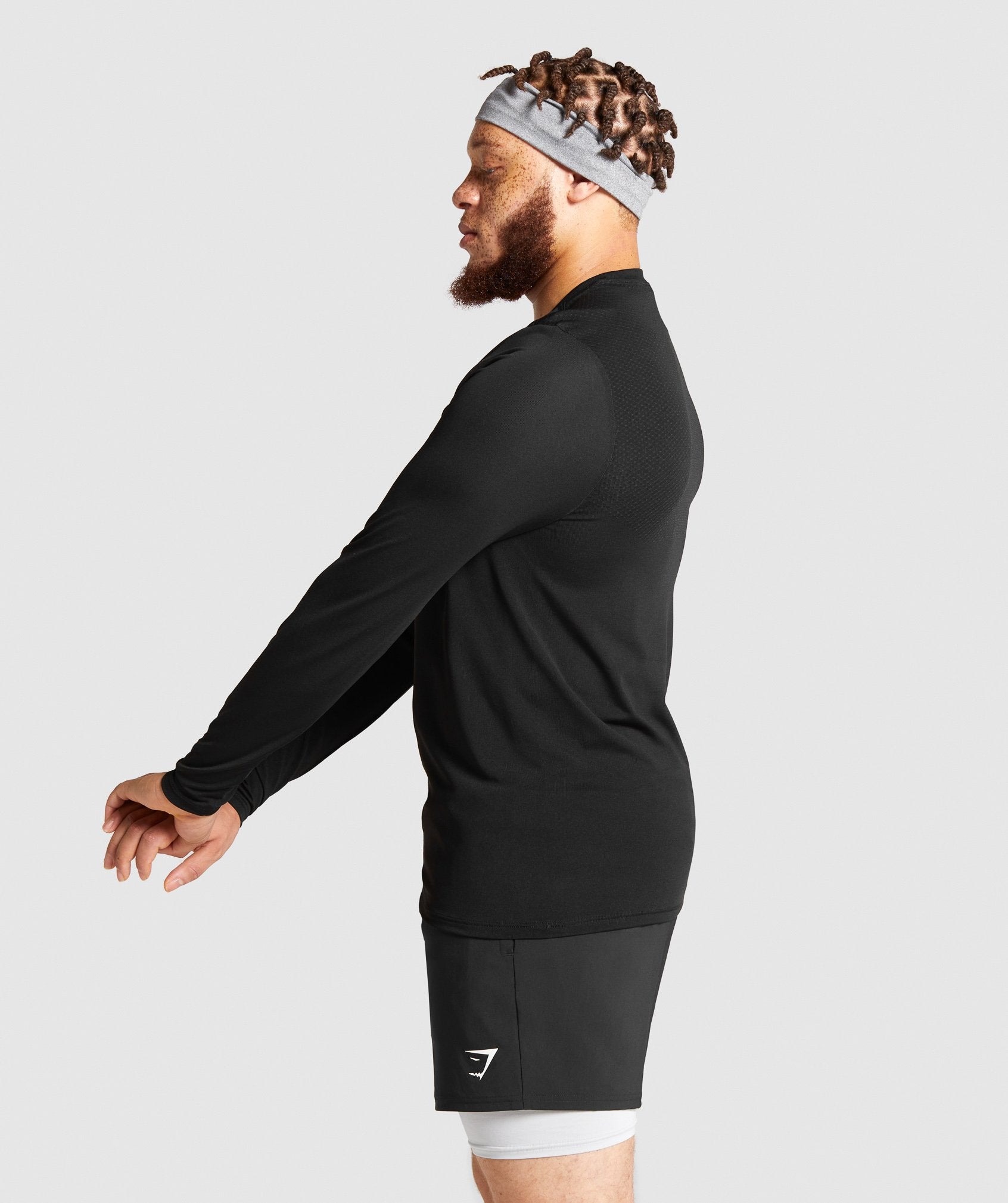 Vital Seamless Long Sleeve T-Shirt in Black - view 3