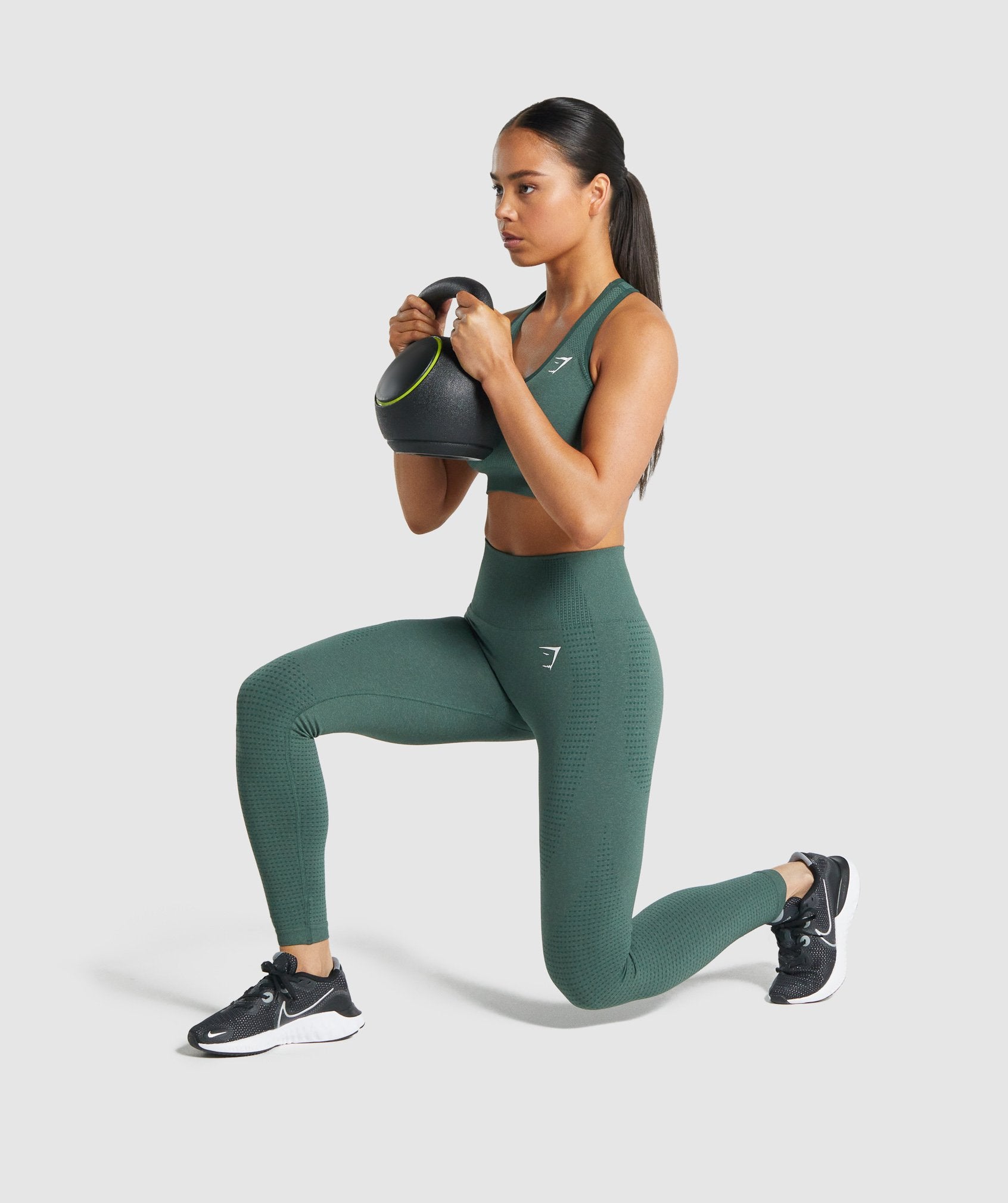 Vital Seamless 2.0 Leggings in Dark Green Marl