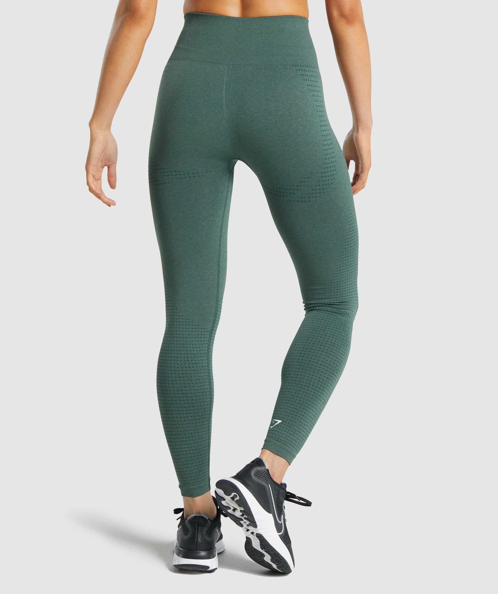Gymshark Vital Seamless Leggings - Dark Green Marl Size S BRAND NEW