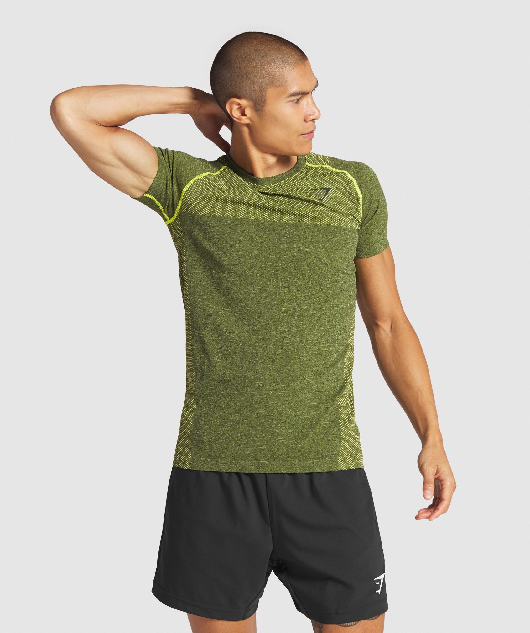 Gymshark Geo Seamless T-Shirt - Aloe Green/Tea Green