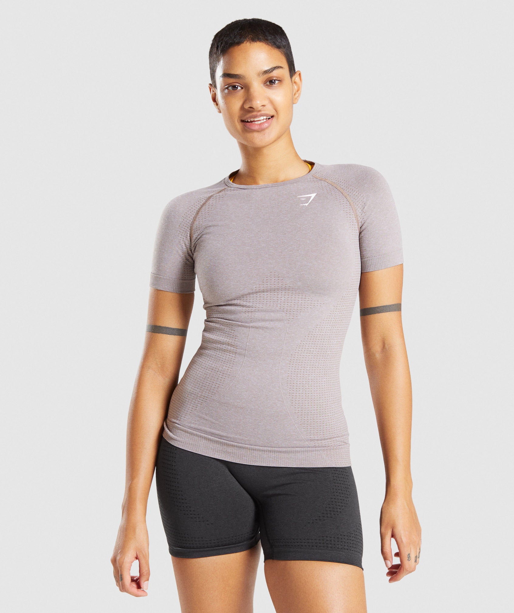 Vital Seamless 2.0 T-Shirt in Taupe Marl - view 1