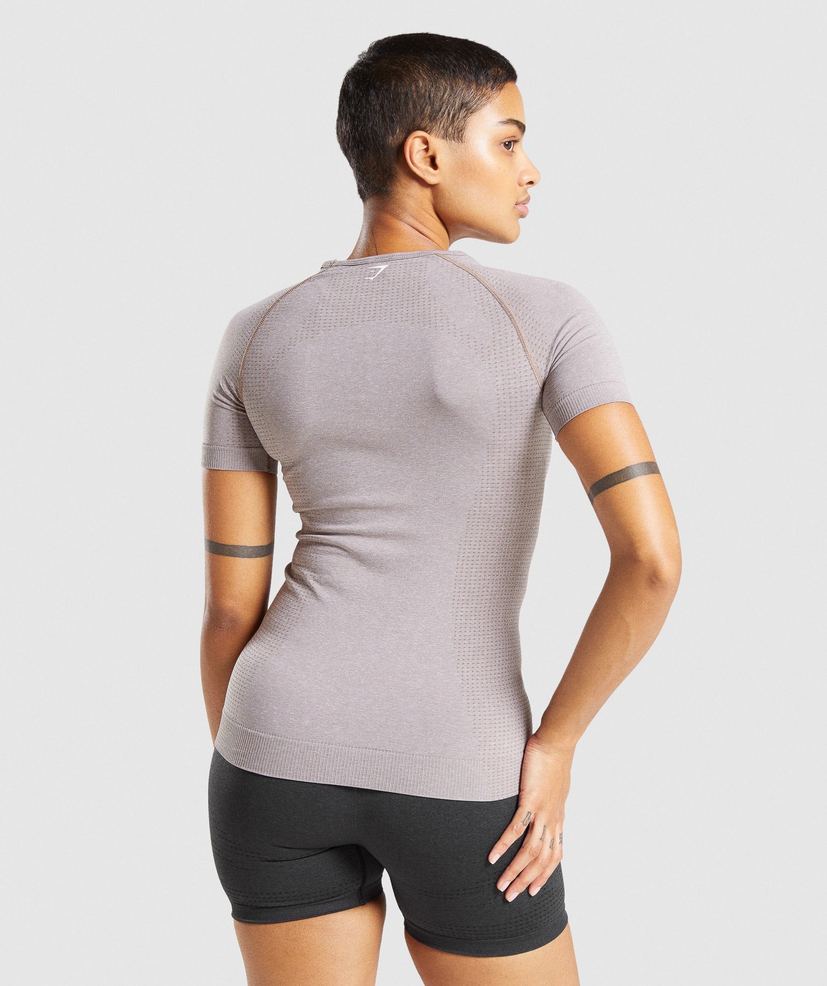 Vital Seamless 2.0 T-Shirt in Taupe Marl - view 2