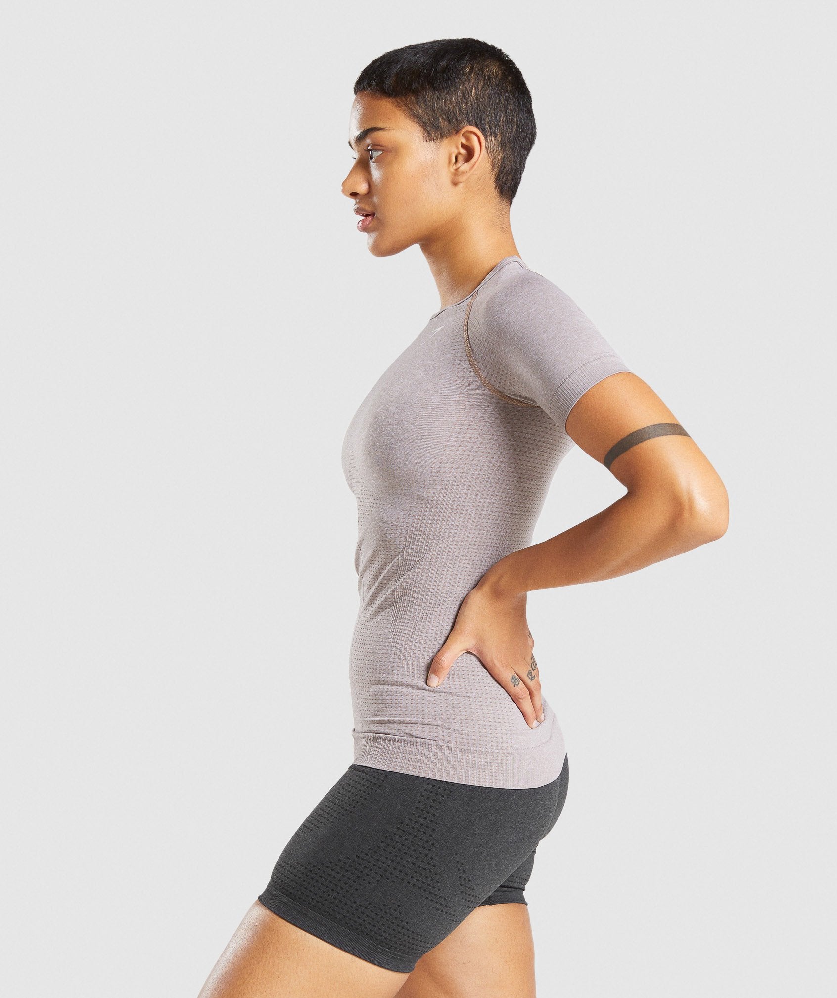 Vital Seamless 2.0 T-Shirt in Taupe Marl