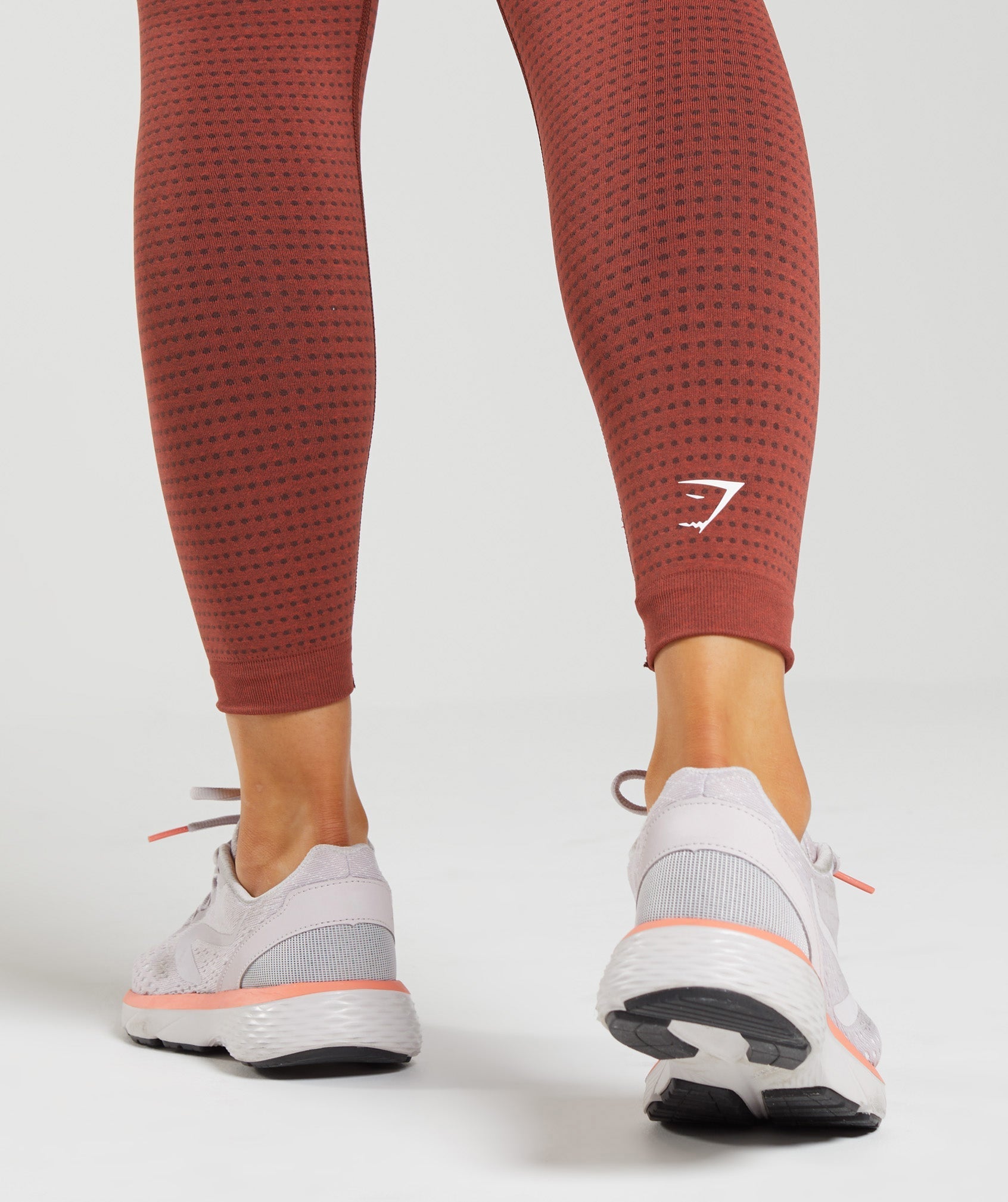 Gymshark XS Mesh Seamless Active Athletic Energy Leggings red beet 7/8