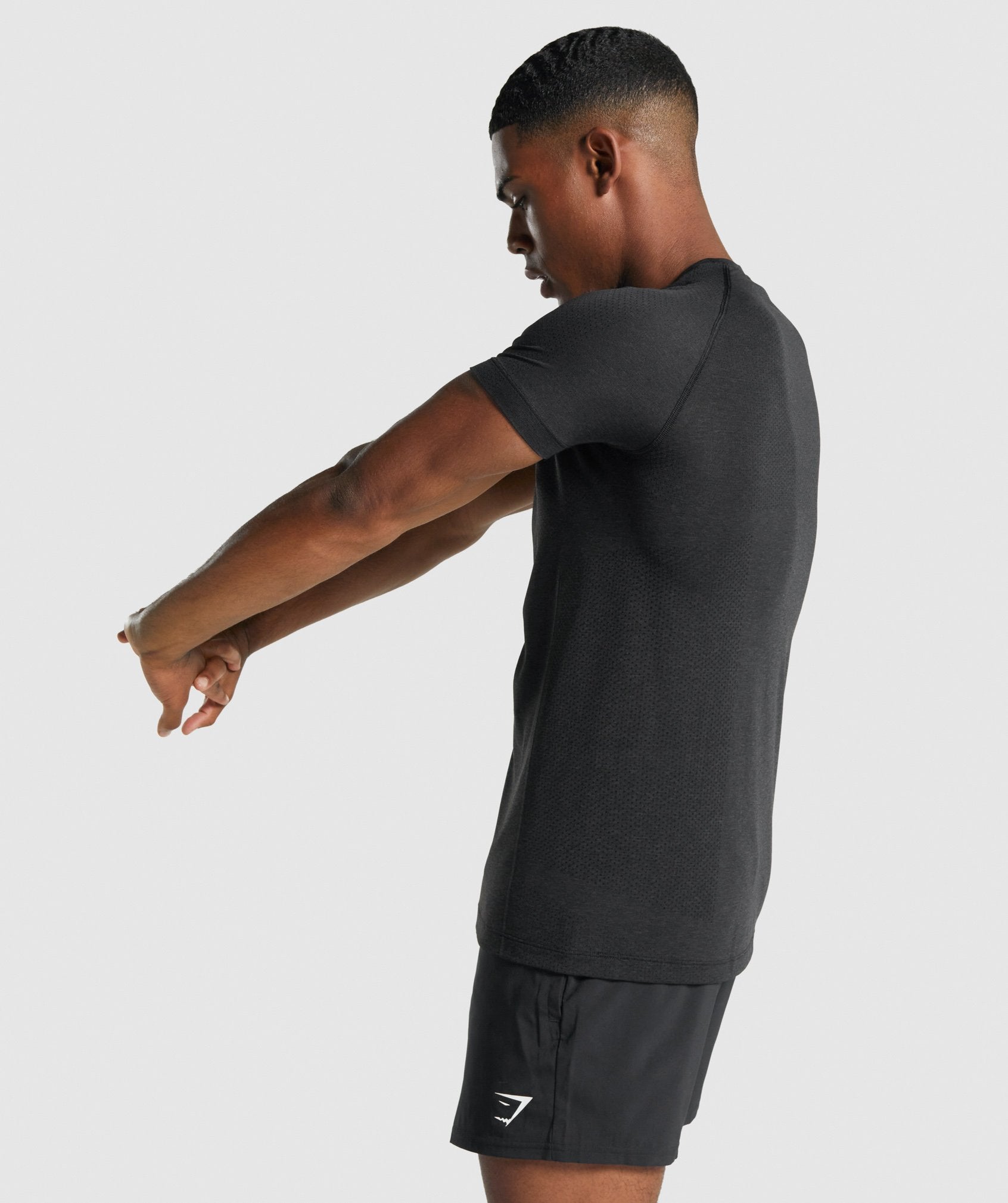 Vital Light Seamless T-Shirt in Black Marl