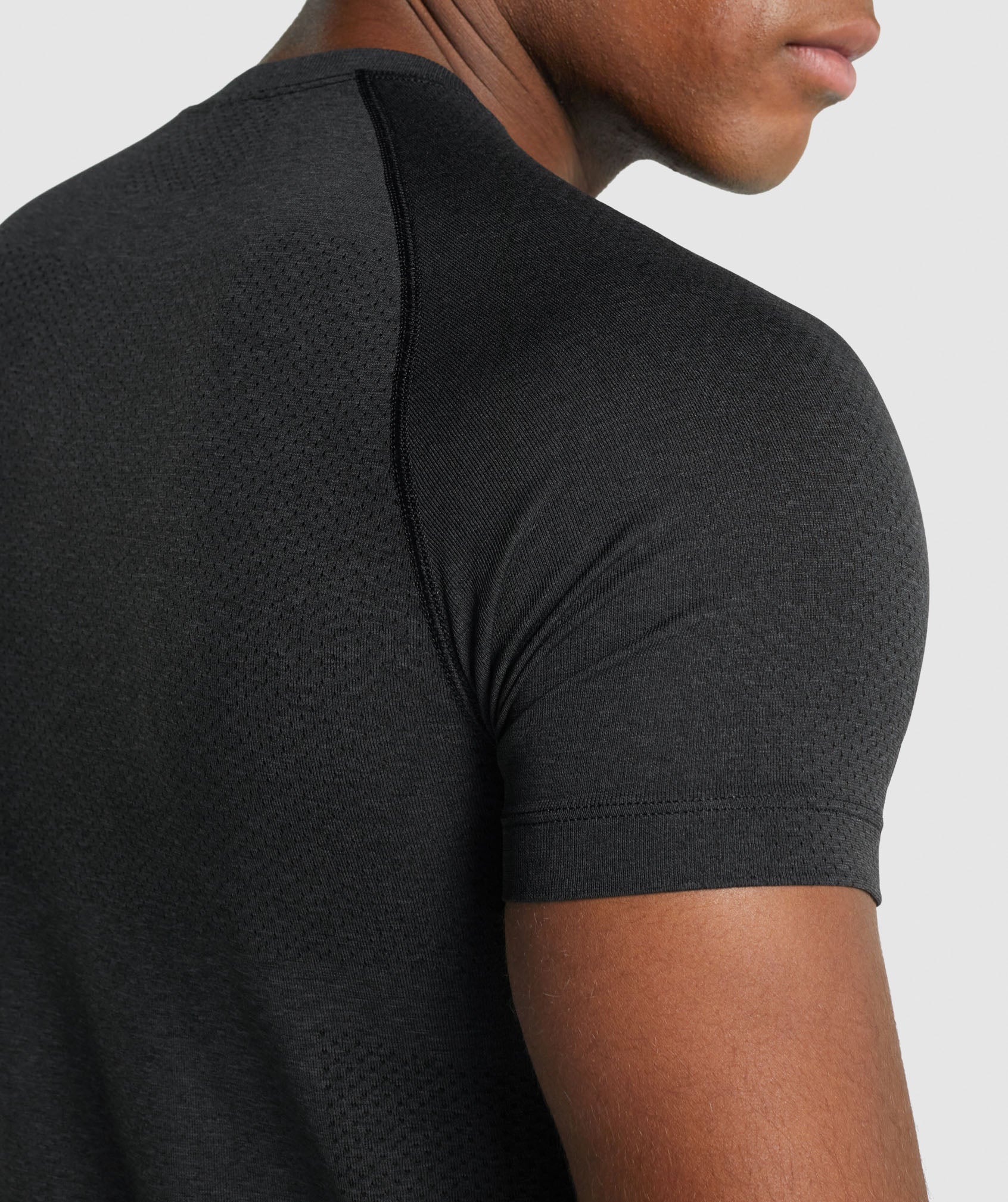 Vital Light Seamless T-Shirt in Black Marl - view 6