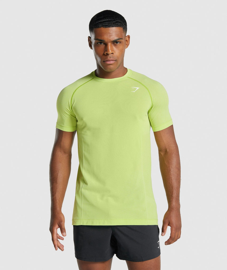 Gymshark Vital Light seamless T-Shirt - Yellow Marl | Gymshark