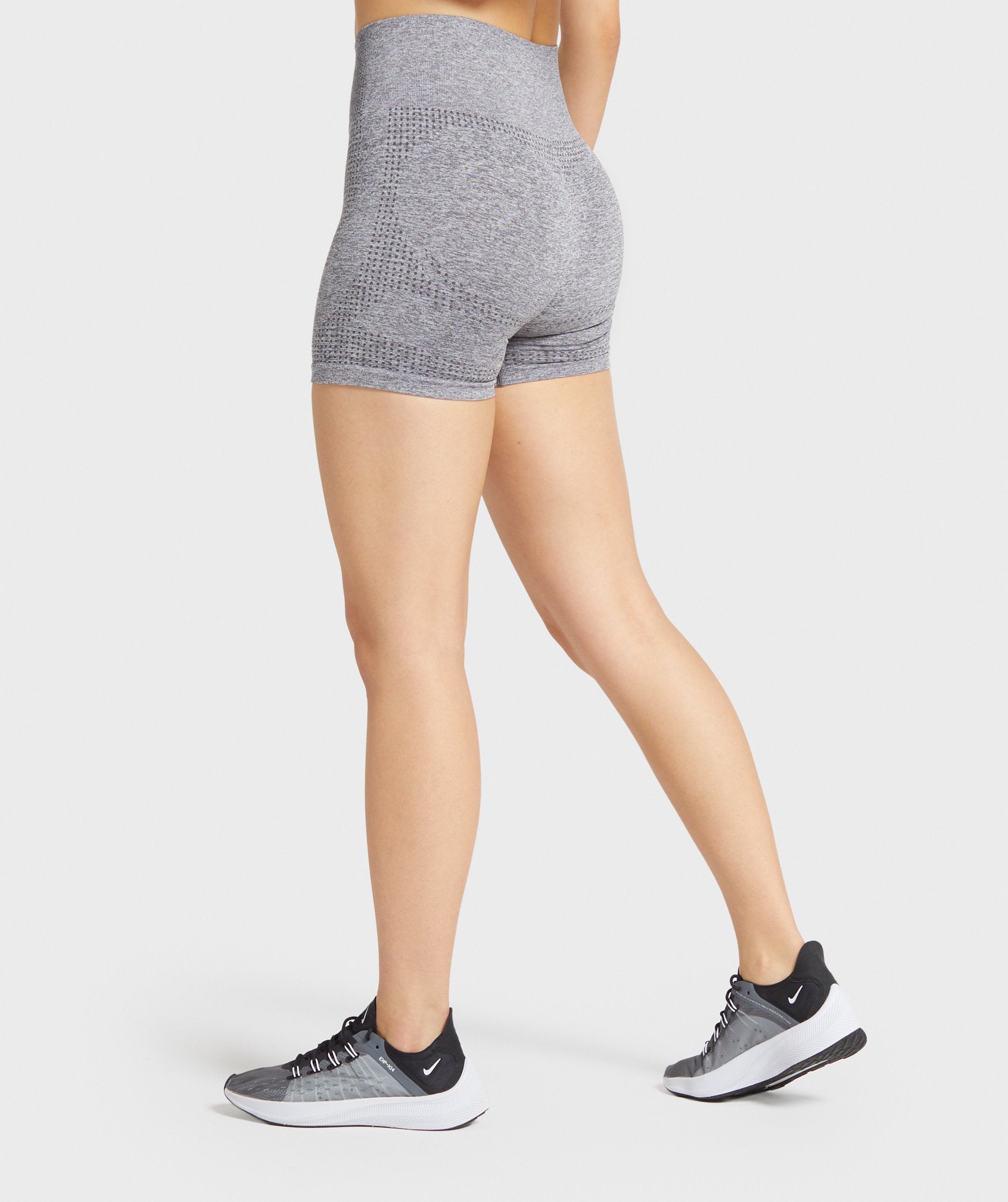 Vital Seamless Shorts in Smokey Grey Marl - view 3