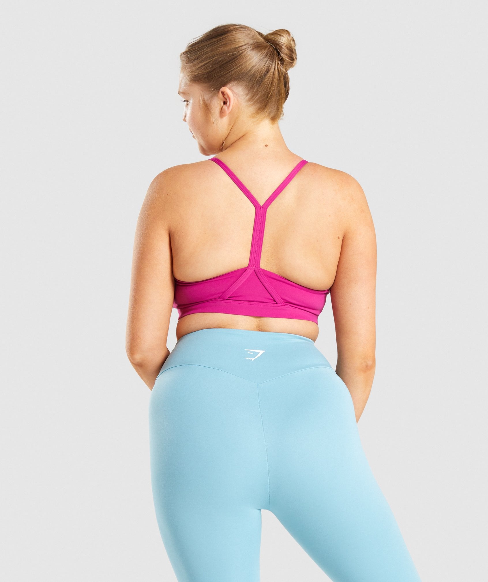 V Neck Sports Bra in Pink - view 3