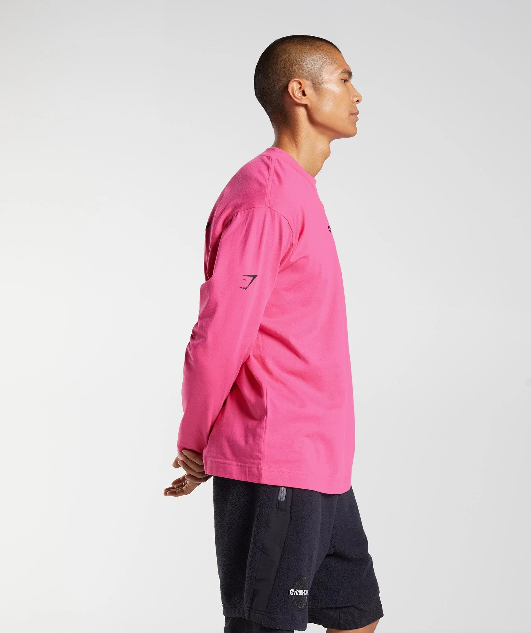 Vibes Long Sleeve T-Shirt in Bright Fuchsia - view 2