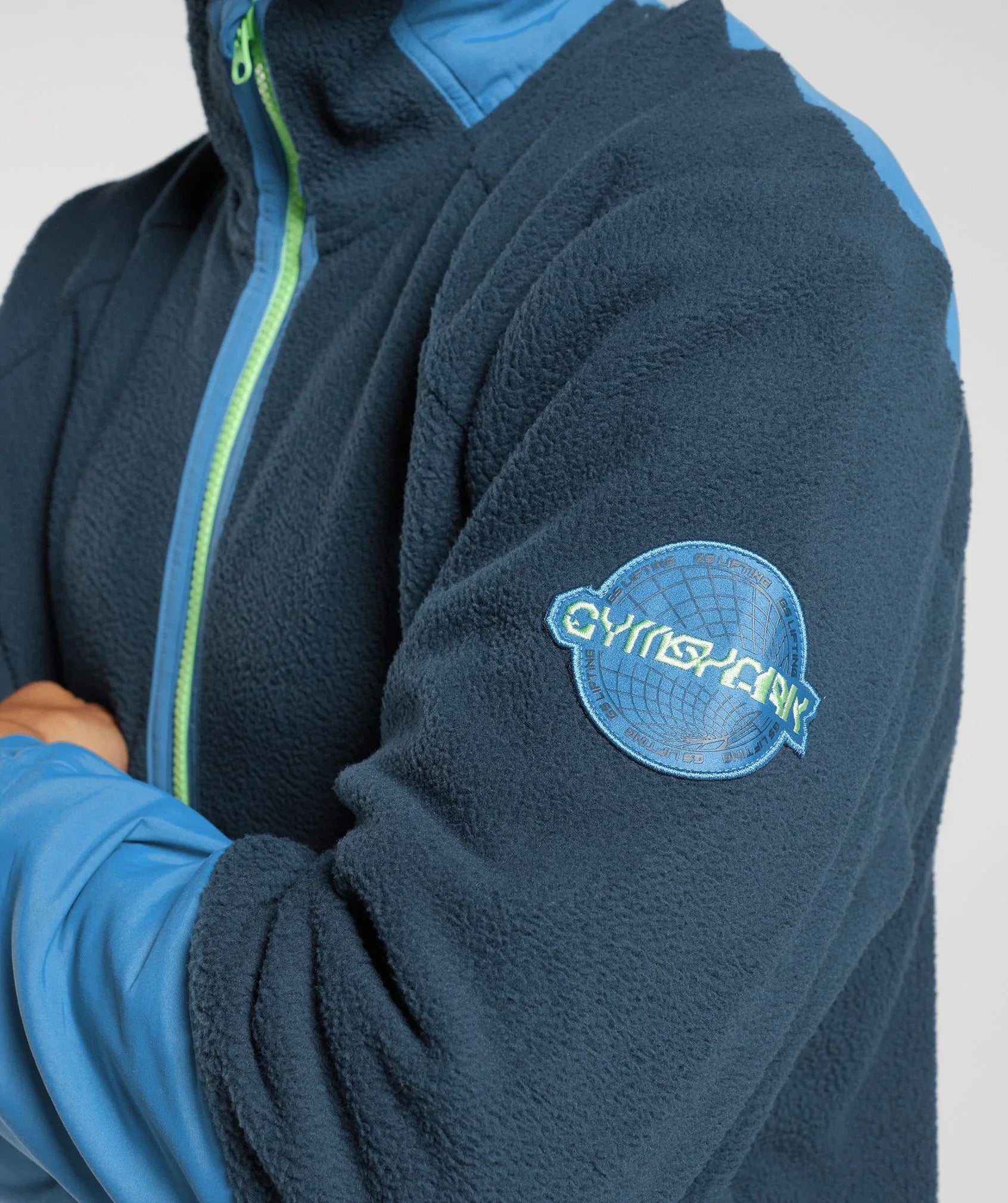 Vibes Fleece 1/4 Zip in Navy/Lakeside Blue - view 3