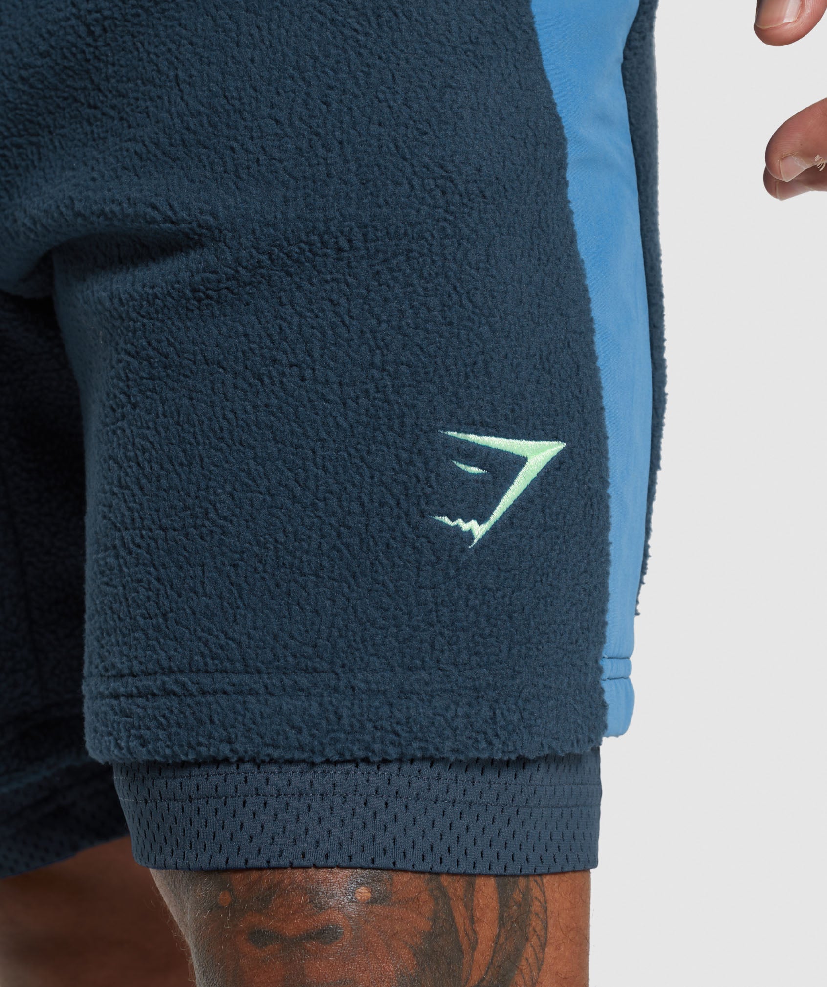 Vibes Shorts in Navy/Lakeside Blue - view 7