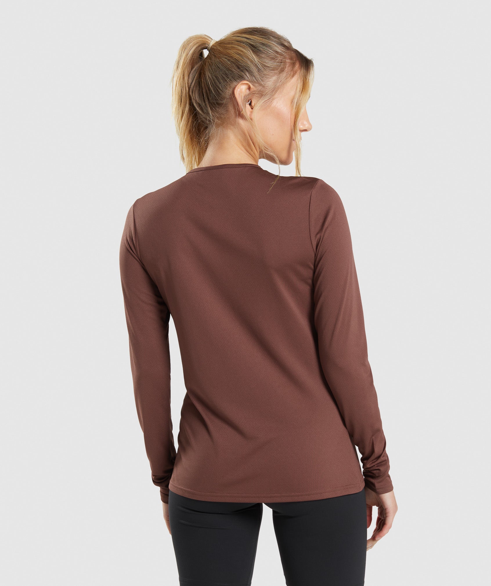 Training Long Sleeve Top in Cherry Brown - view 2