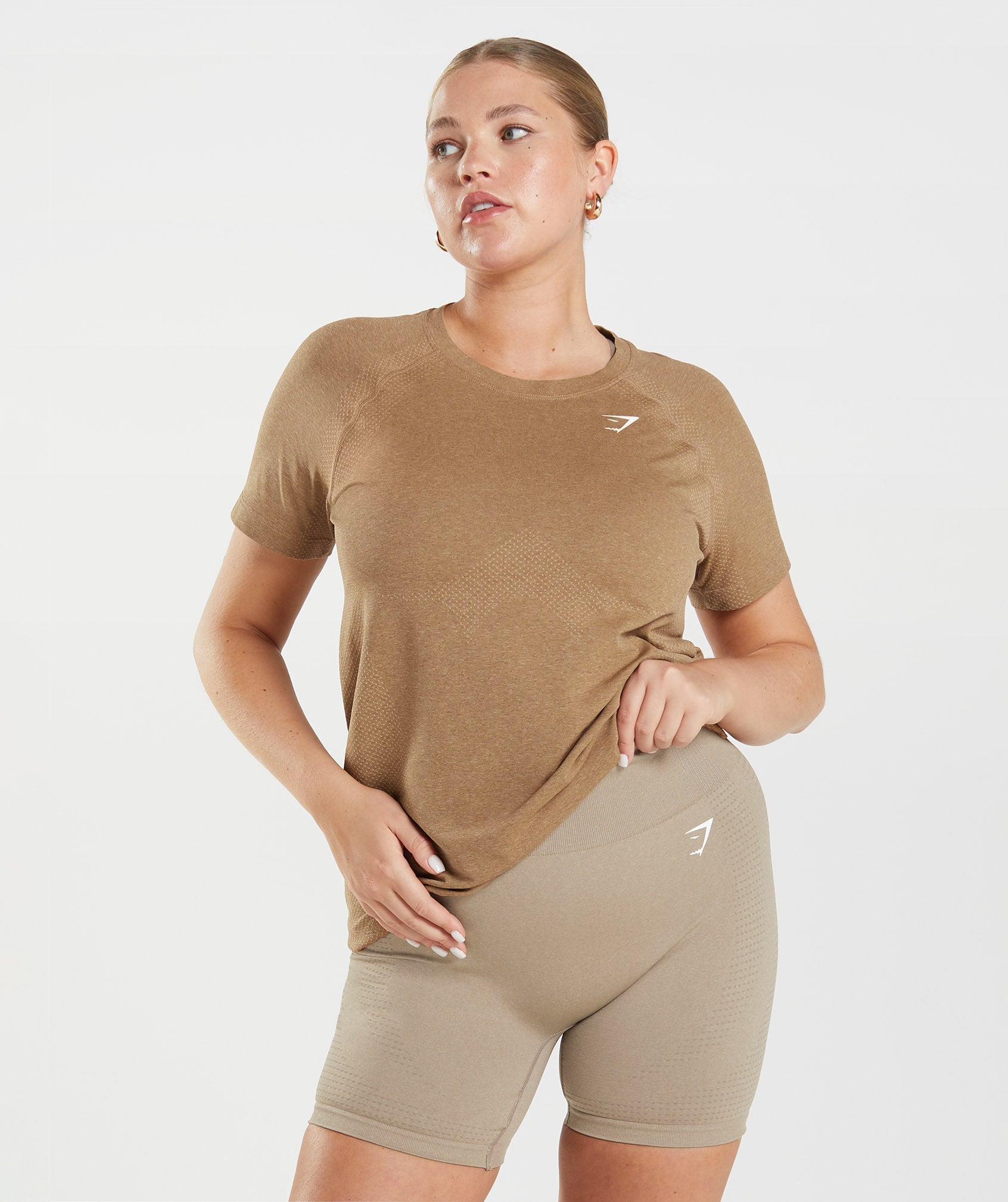 Vital Seamless 2.0 Light T-Shirt  in Fawn Marl