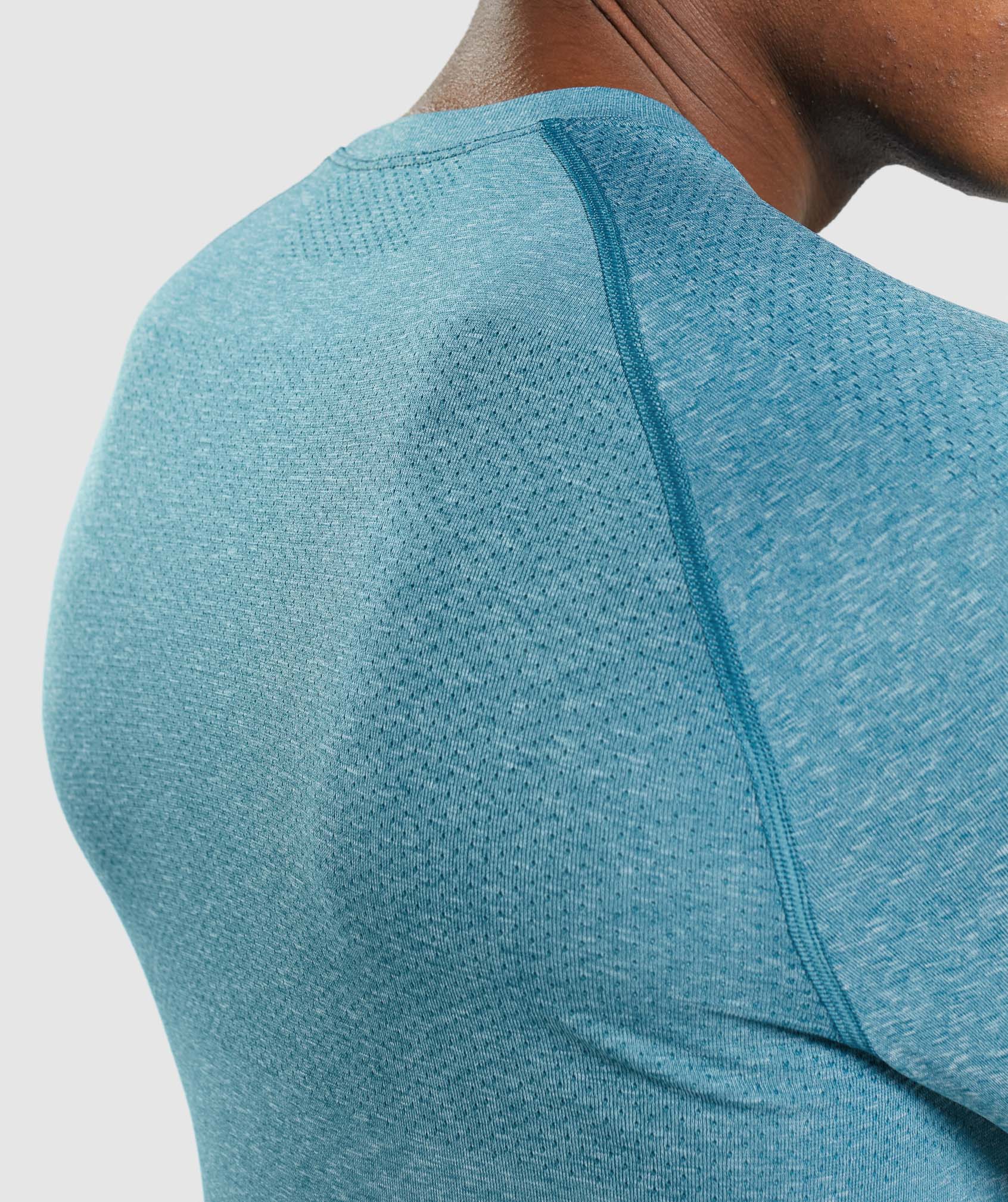 Vital Seamless Light Long Sleeve T-Shirt in Tahoe Teal Marl - view 6