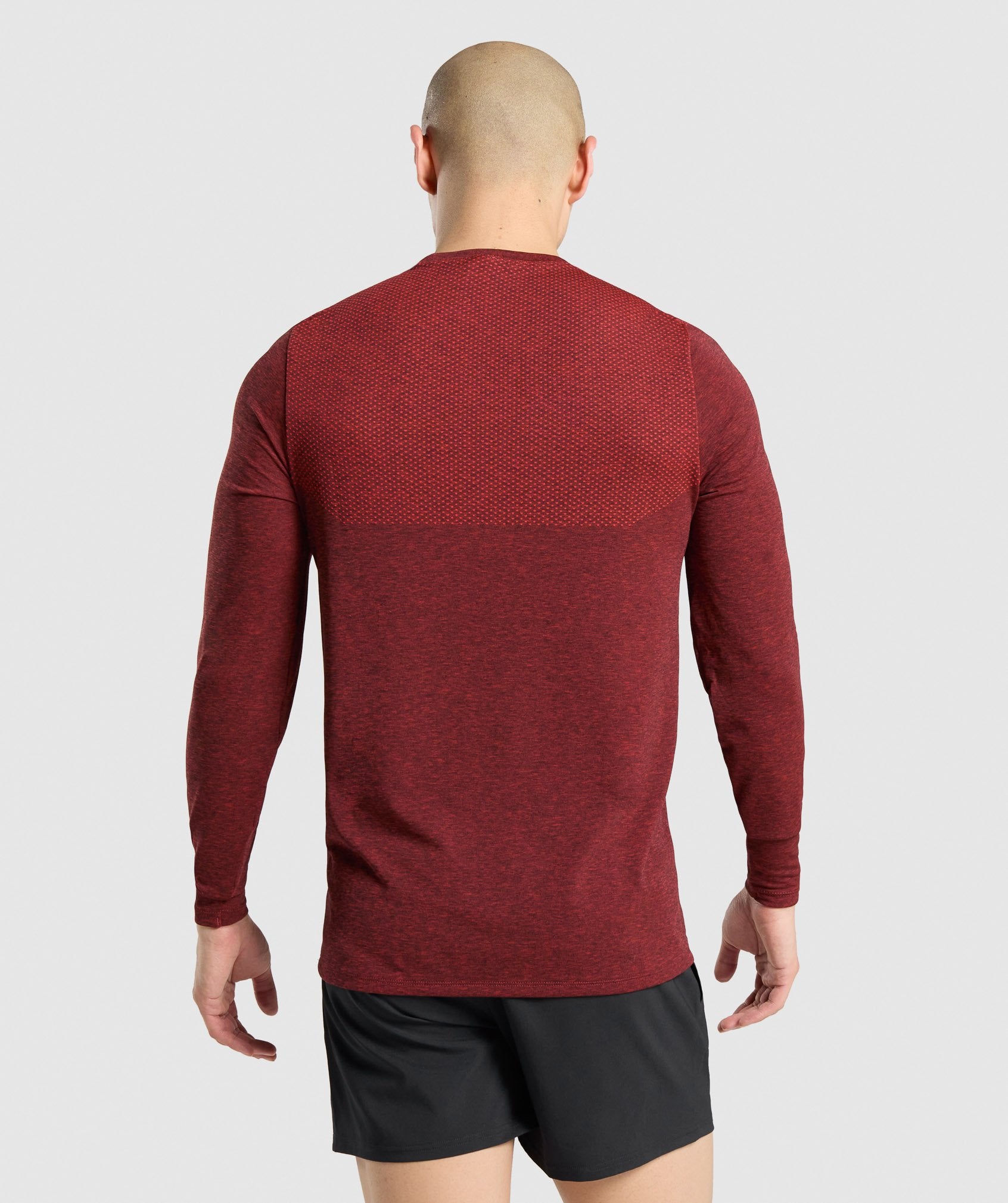 Vital Long Sleeve T-Shirt in Red Marl - view 3