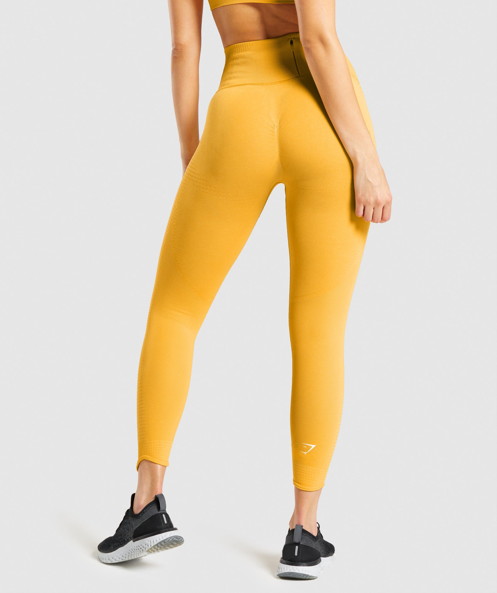 Zara Yellow Seamless Leggings M L New