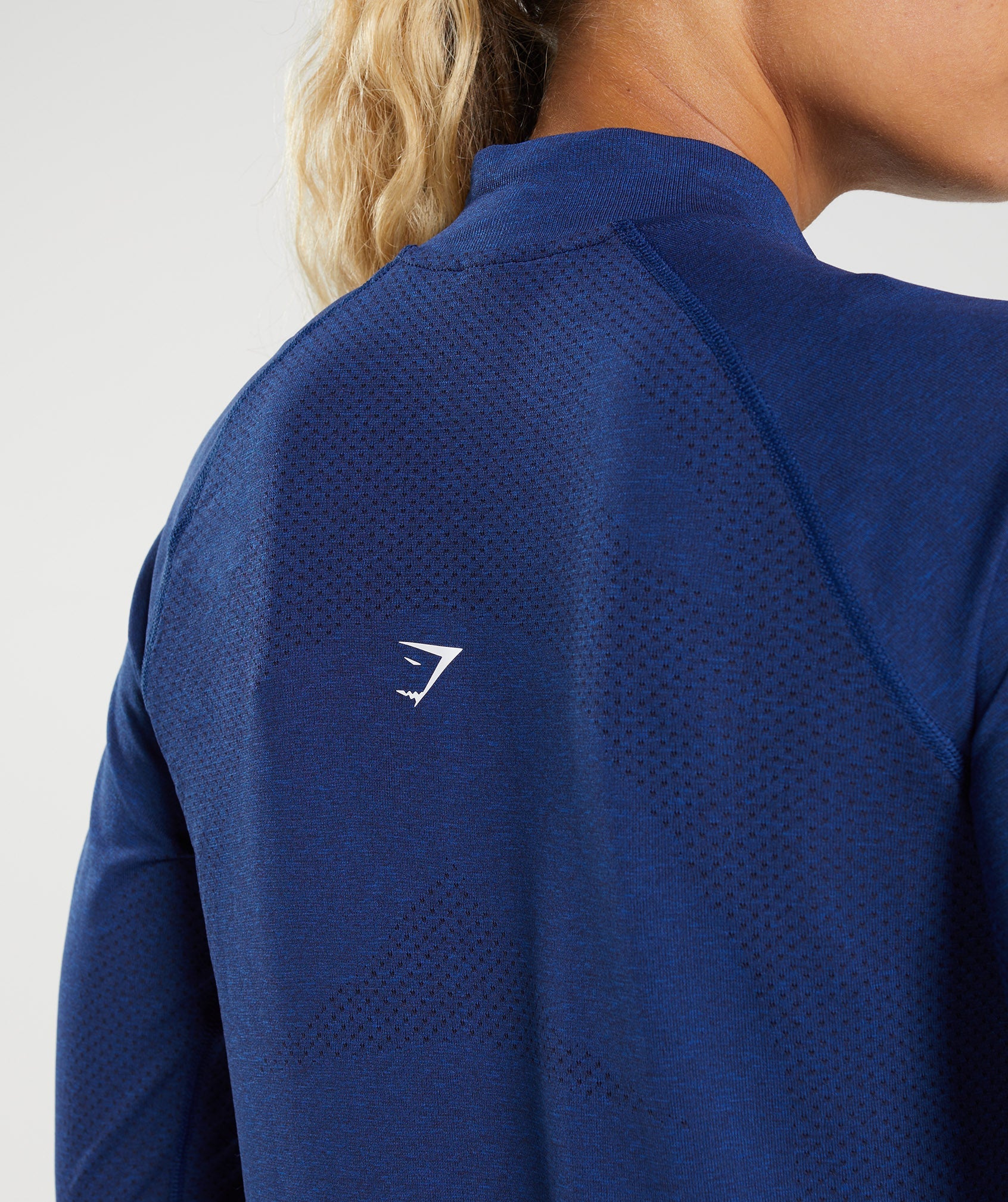 Vital Seamless 1/2 Zip in Stellar Blue Marl