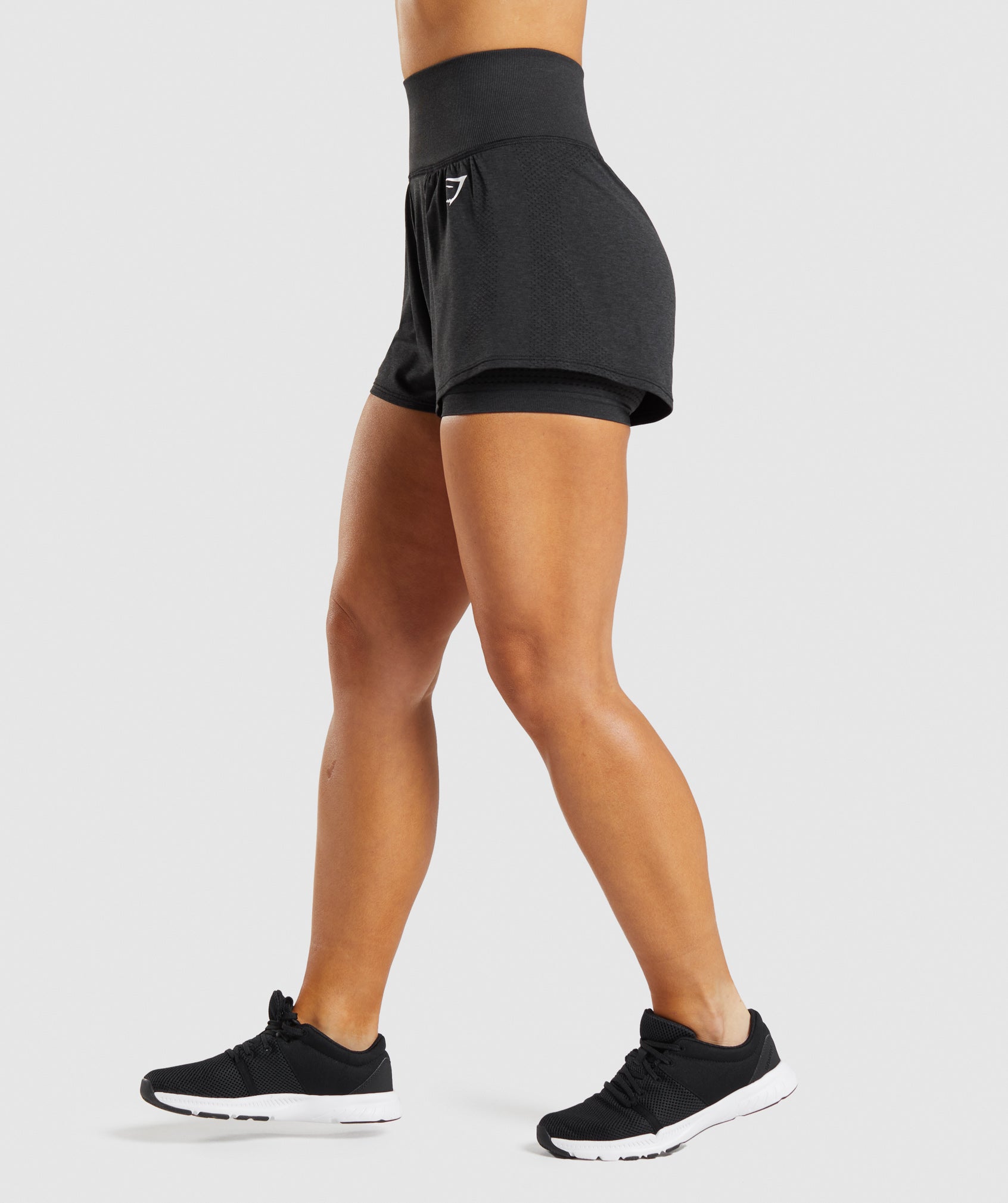 Gymshark Vital Seamless 2.0 2-in-1 Shorts - Black Marl