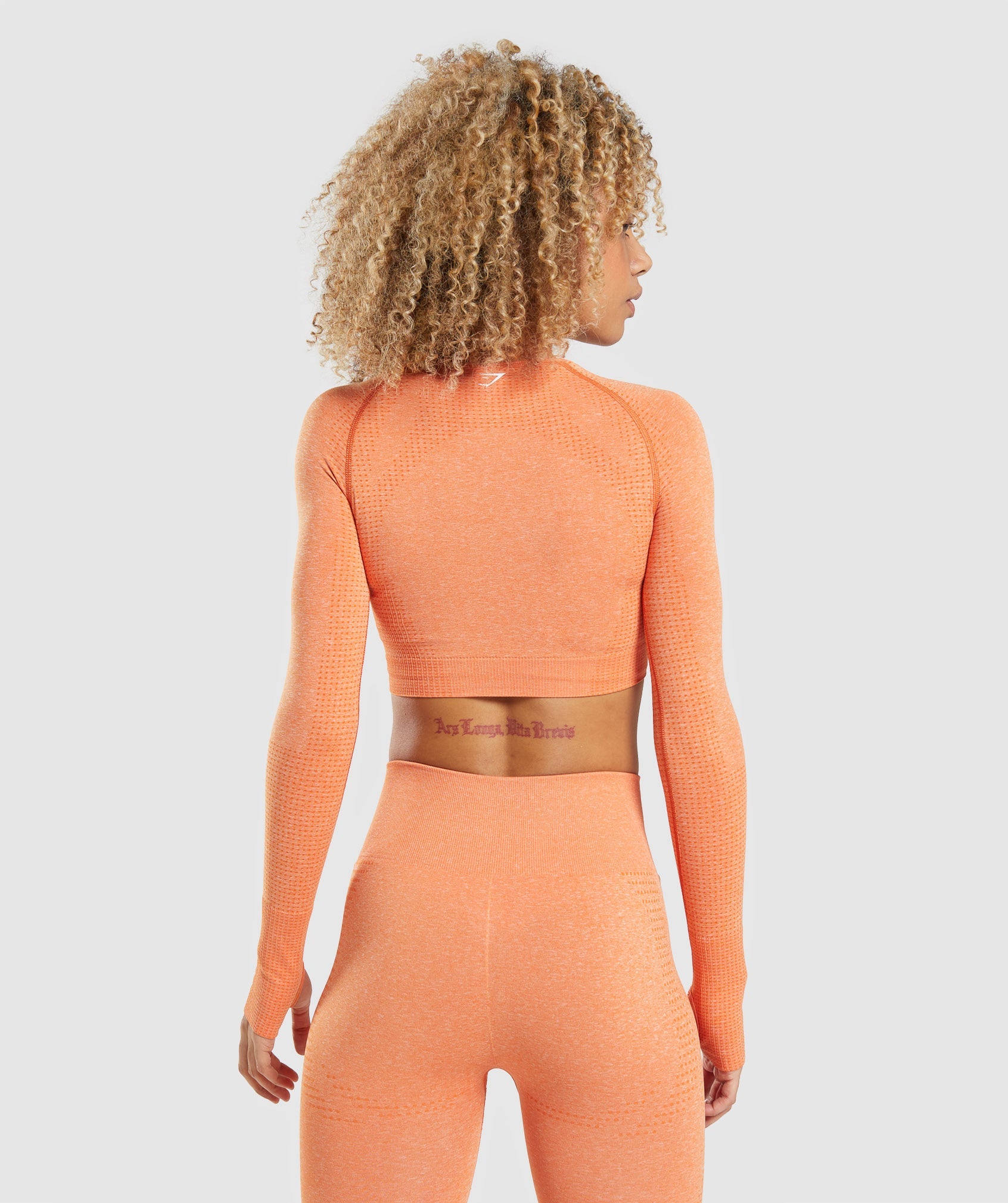 GYMSHARK Vital Seamlesss Womens Fitness Vest Tank Top Orange Marl