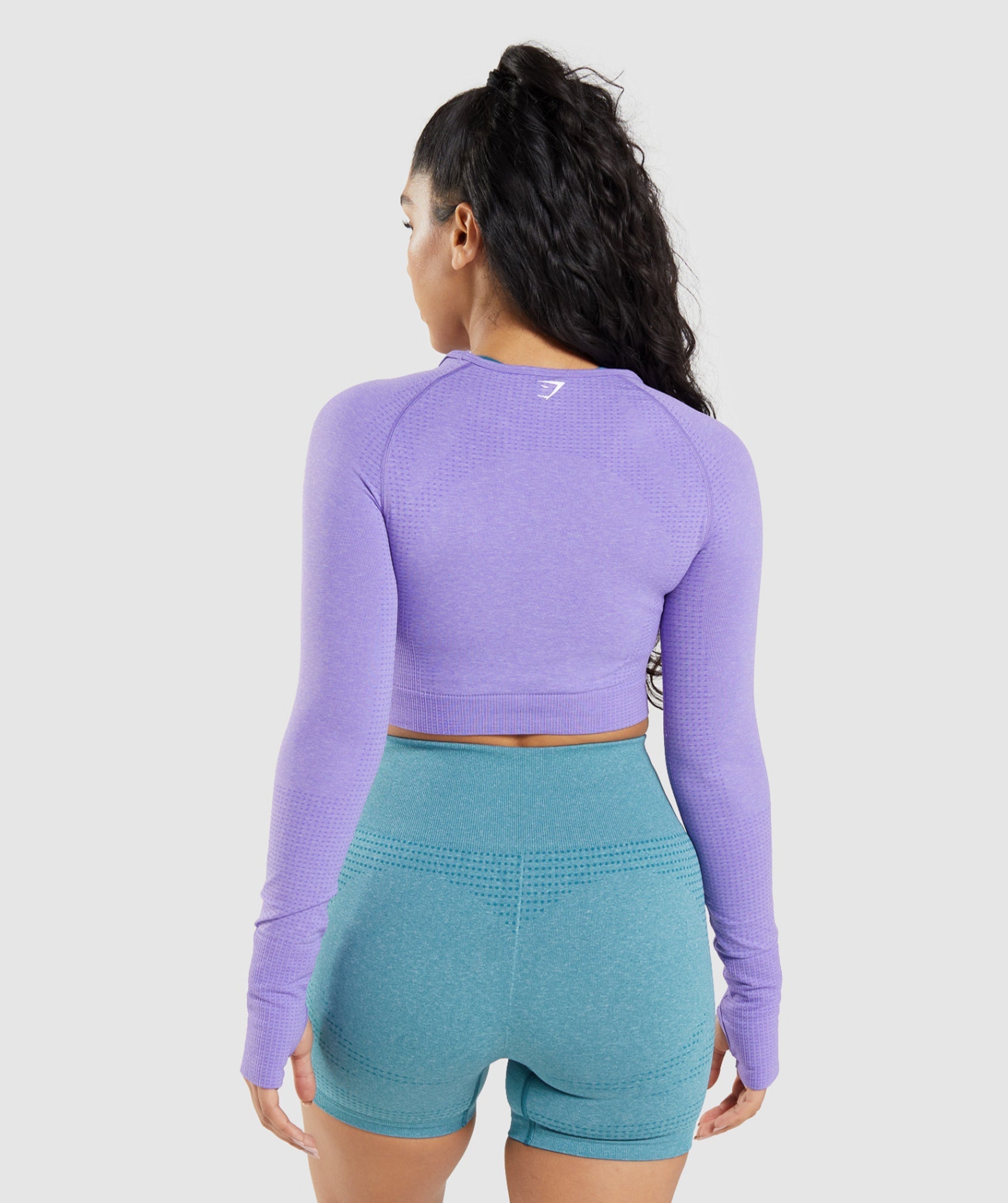 Gymshark Vital Seamless Long Sleeve Crop in Purple Marl Size L - $30 - From  Quoture