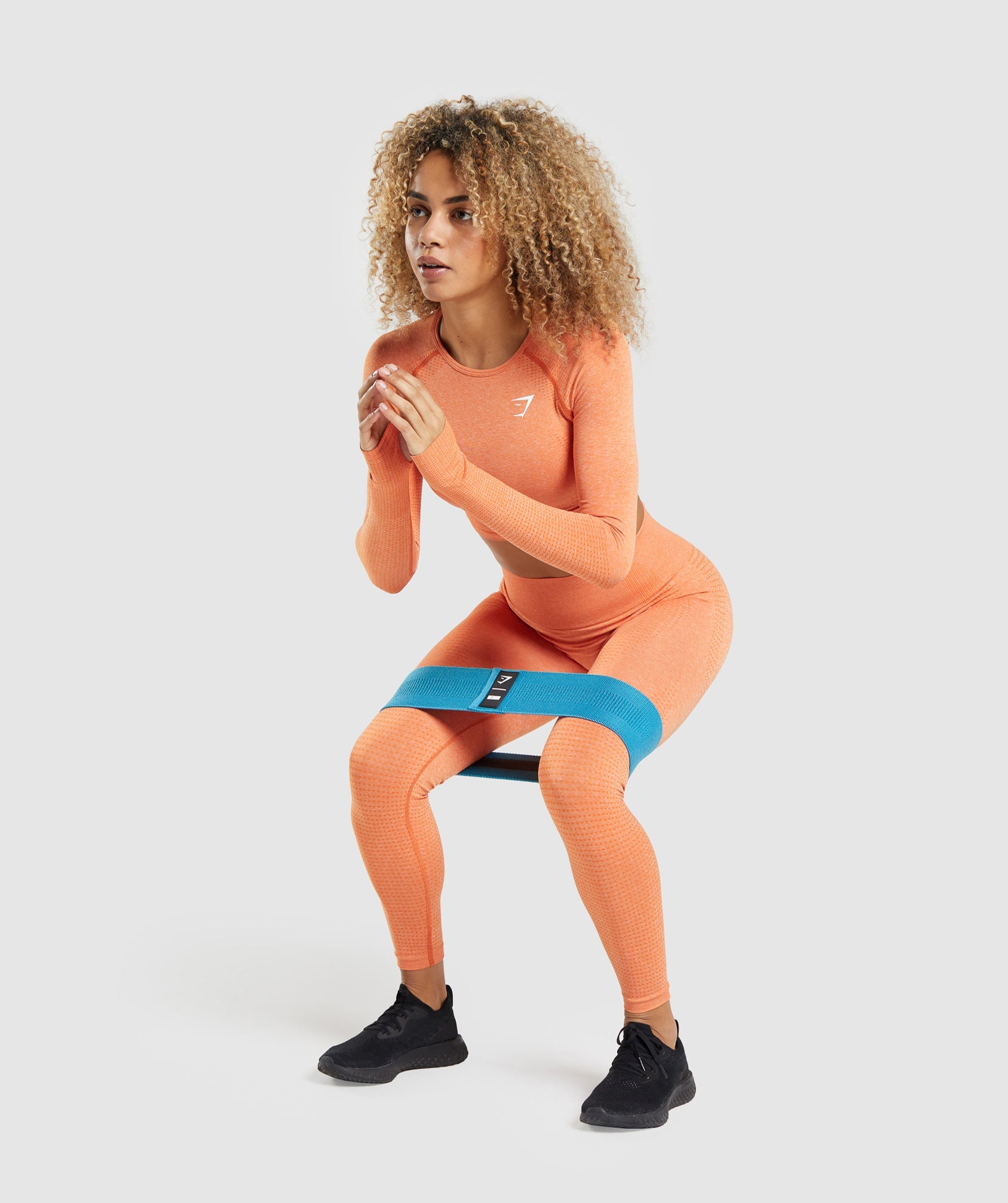 Vital Seamless 2.0 Leggings in Apricot Orange Marl - view 4