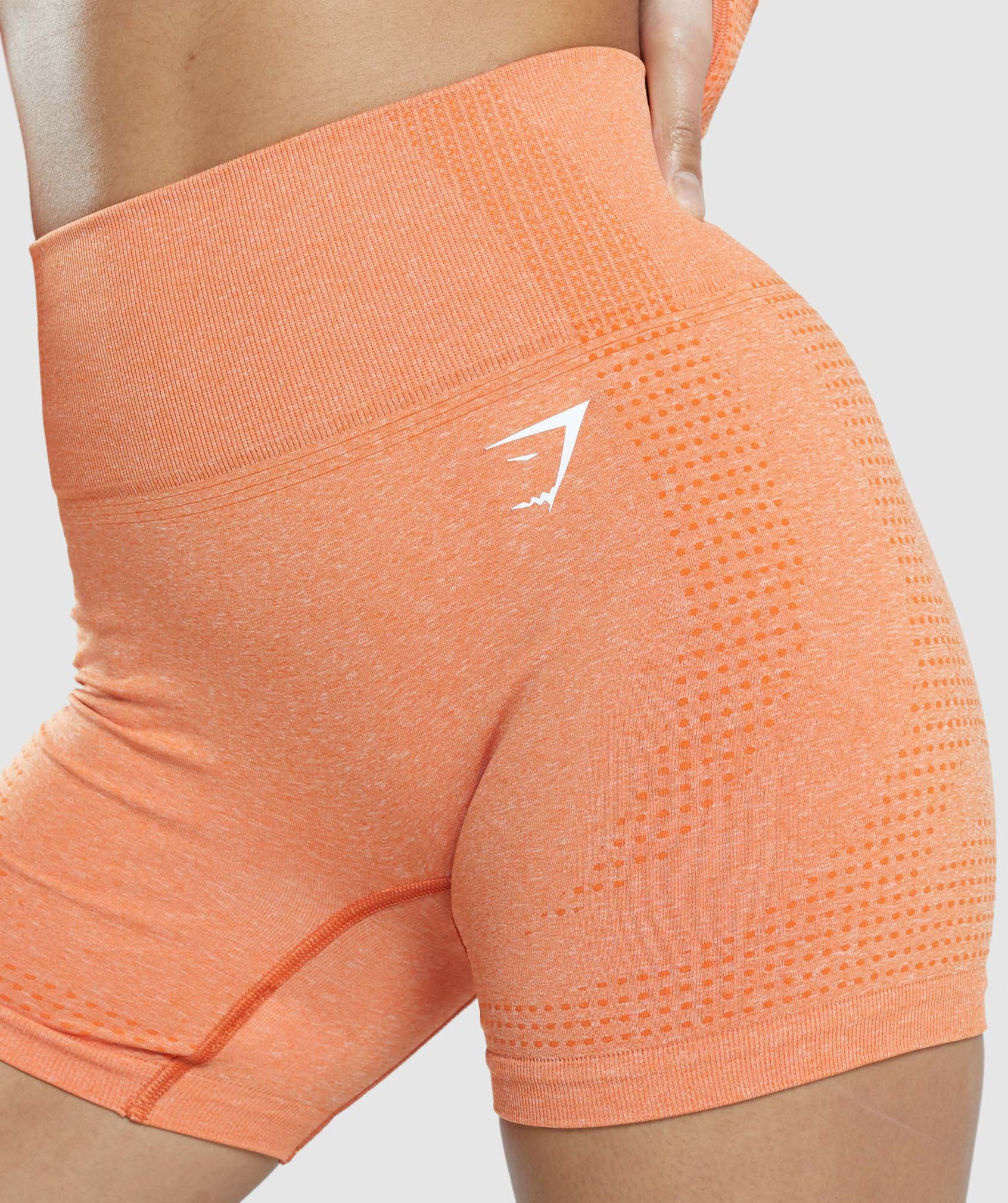 Orange Seamless Shorts Women's