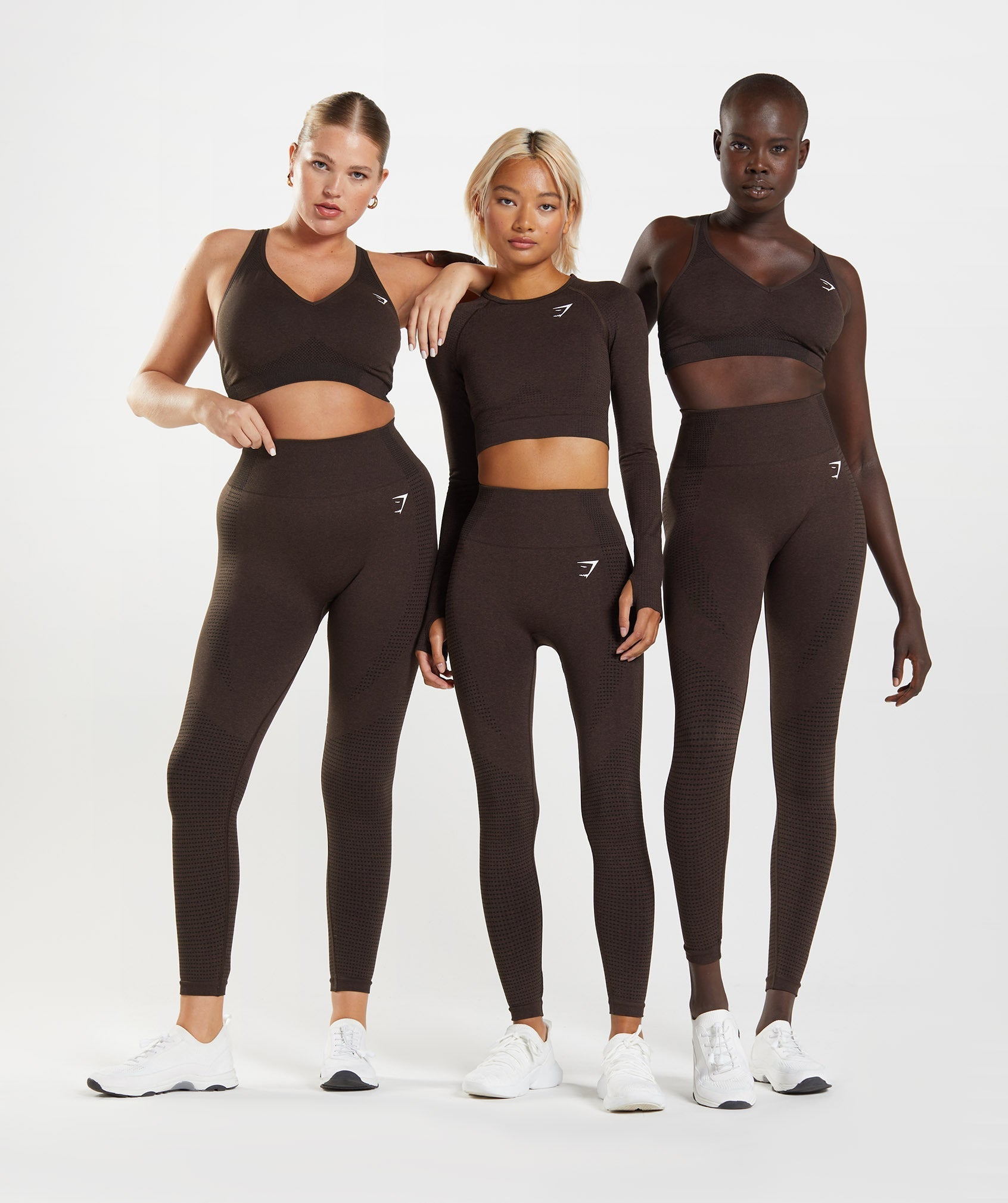 Gymshark Vital Seamless 2.0 Leggings - Cherry Brown Marl, Women's